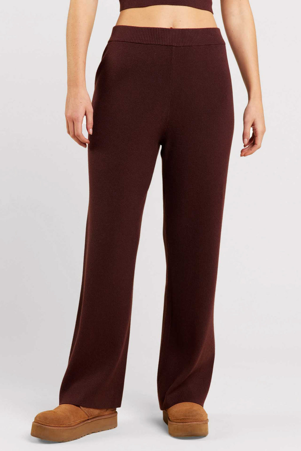 Ribbed Sweater Wide Leg Pant
