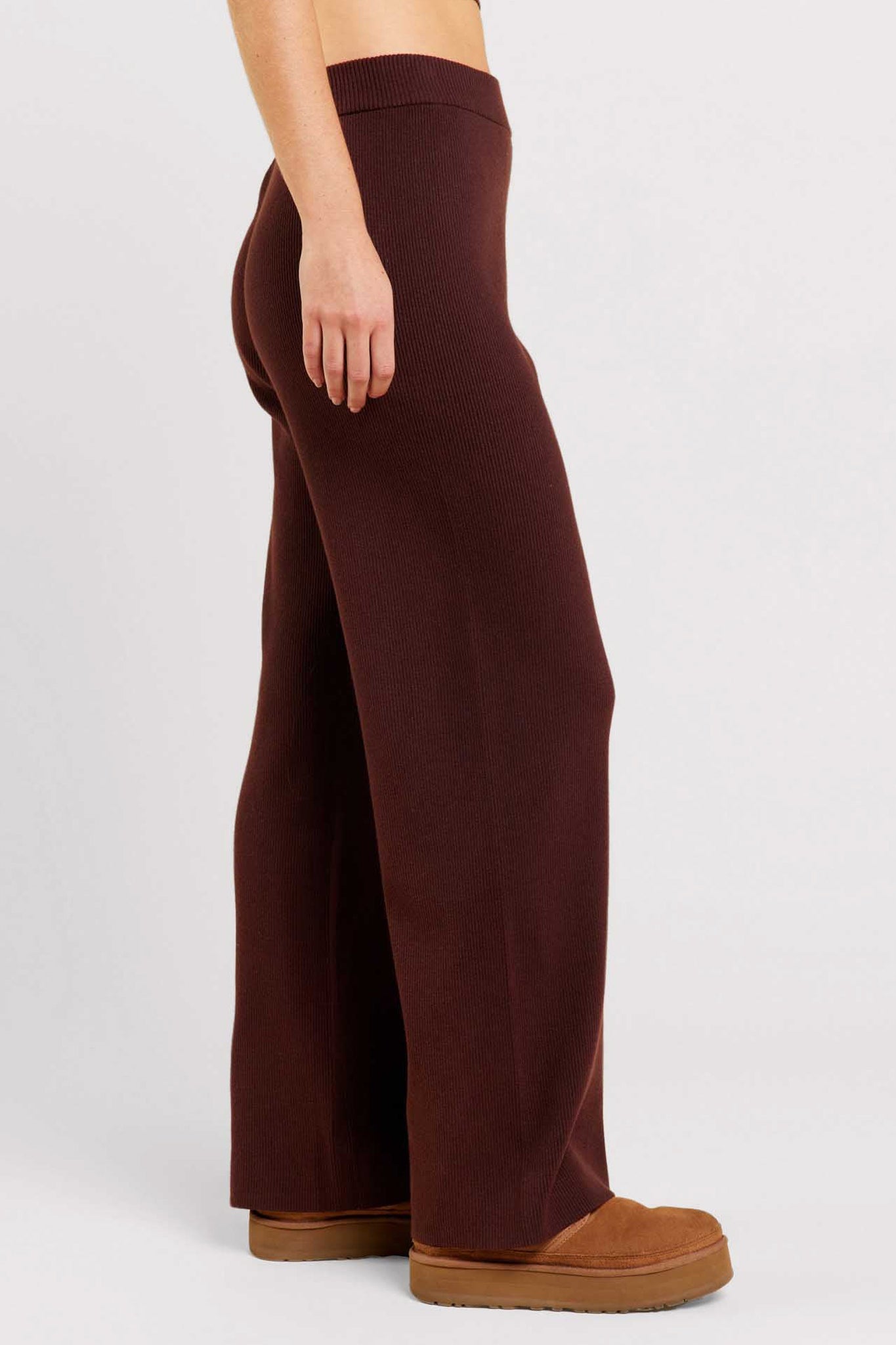 Ribbed Sweater Wide Leg Pant