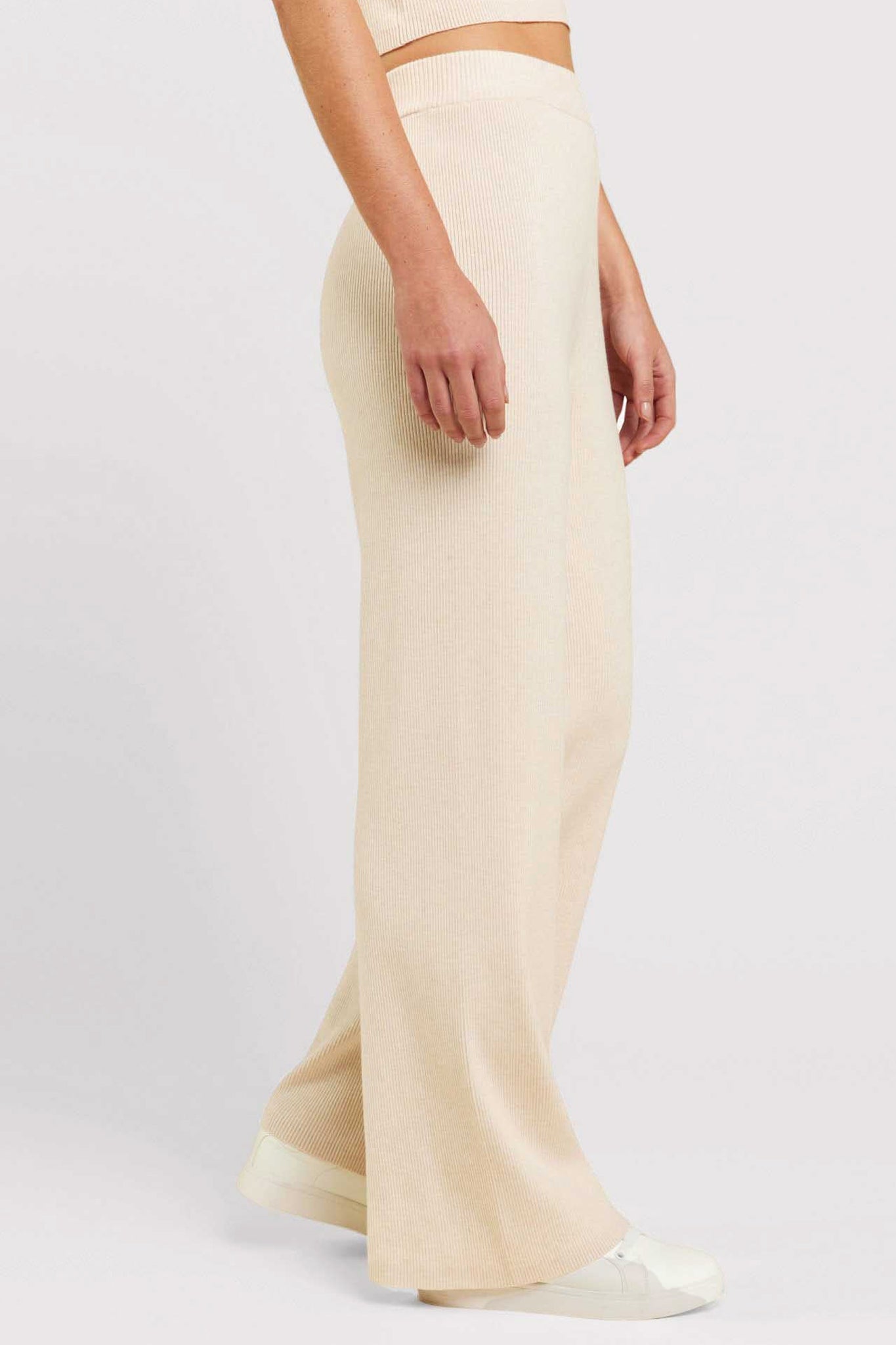 Ribbed Sweater Wide Leg Pant