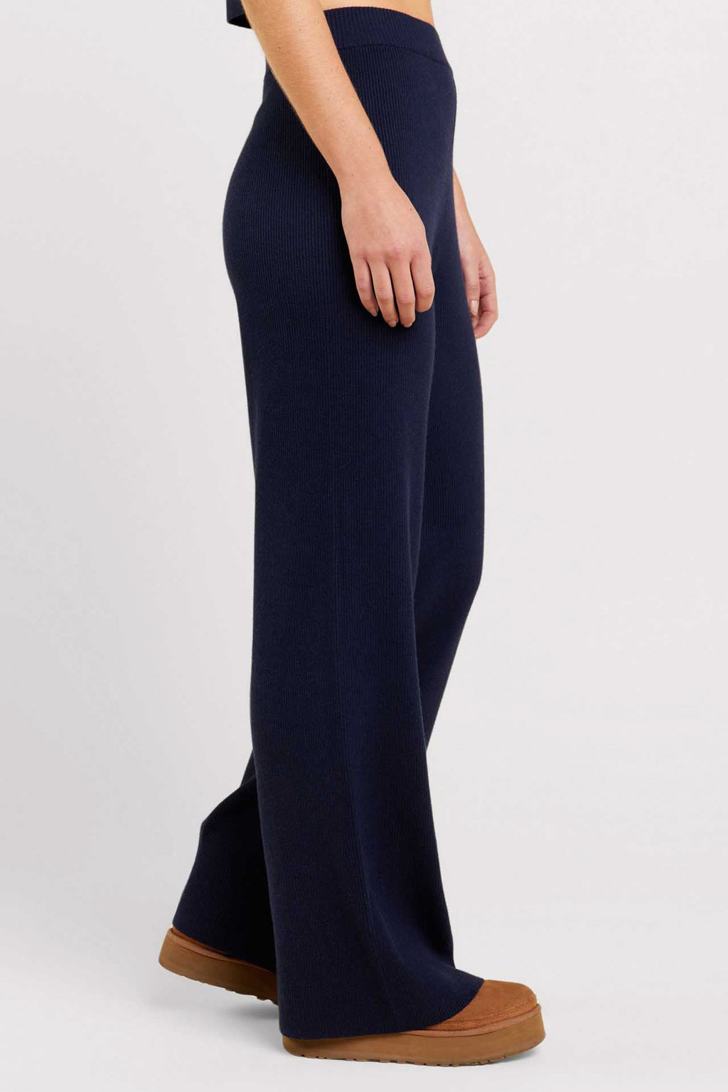 Ribbed Sweater Wide Leg Pant