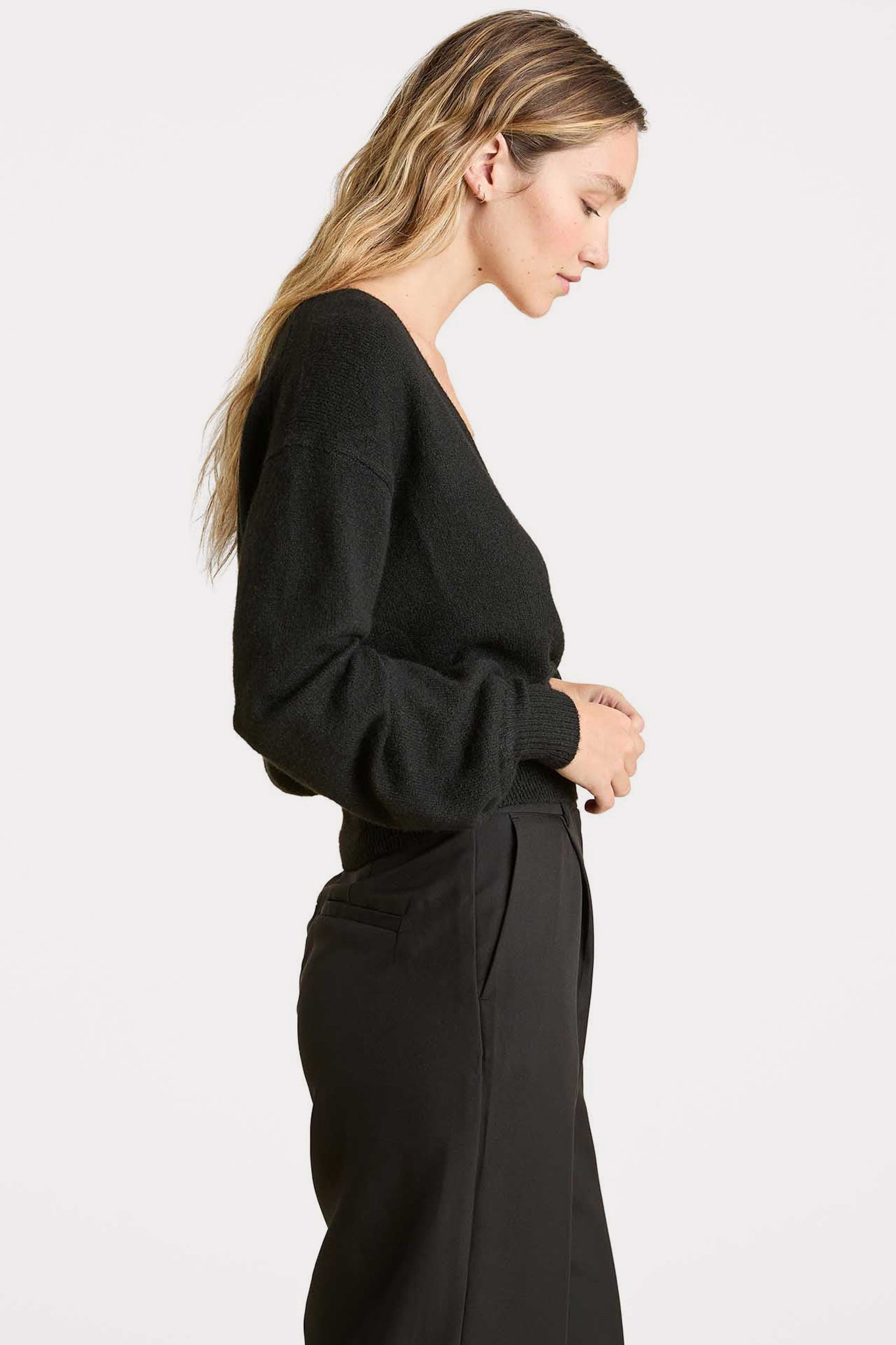 Cozy Knit Wrap Sweater