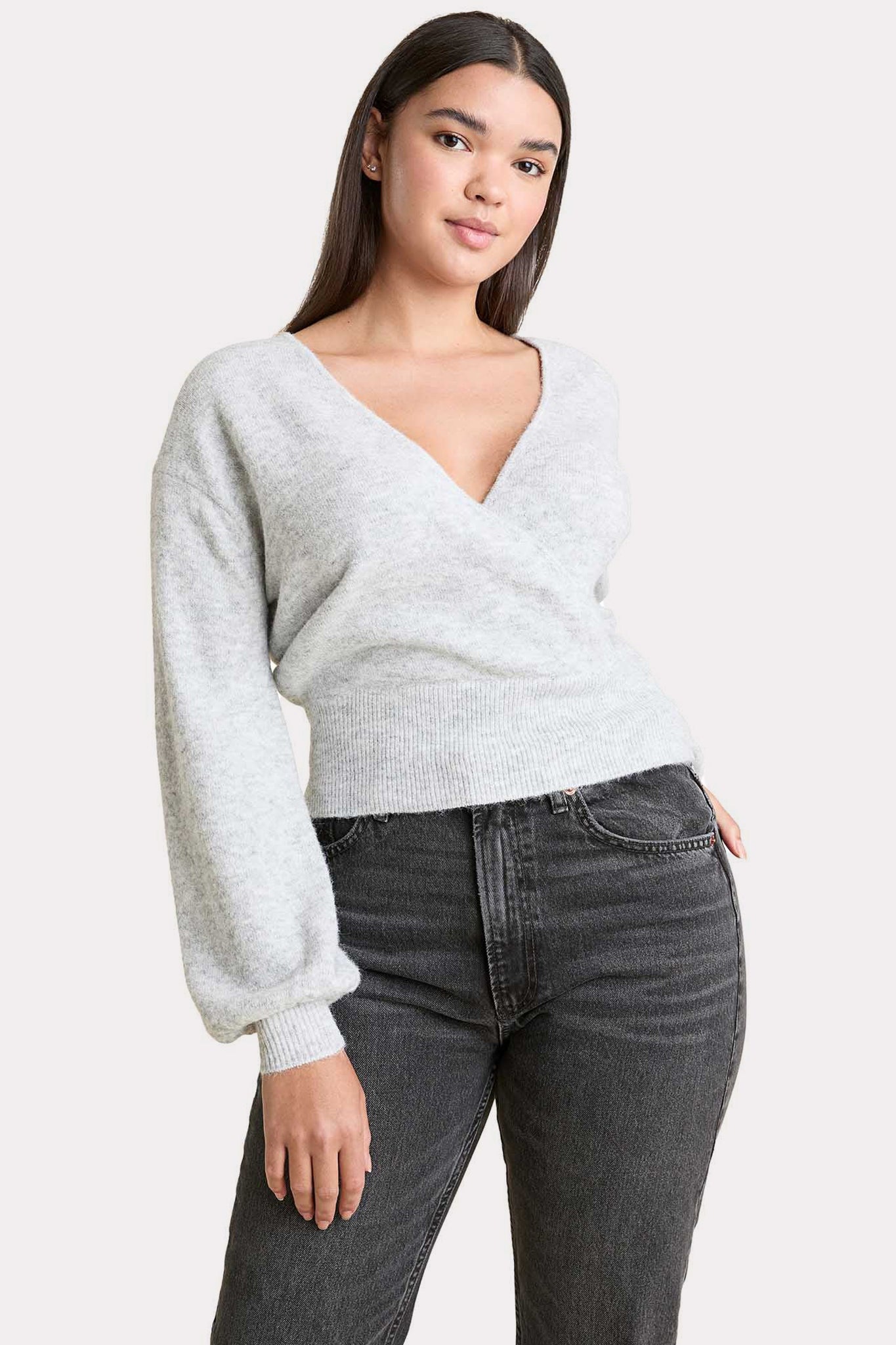 Cozy Knit Wrap Sweater