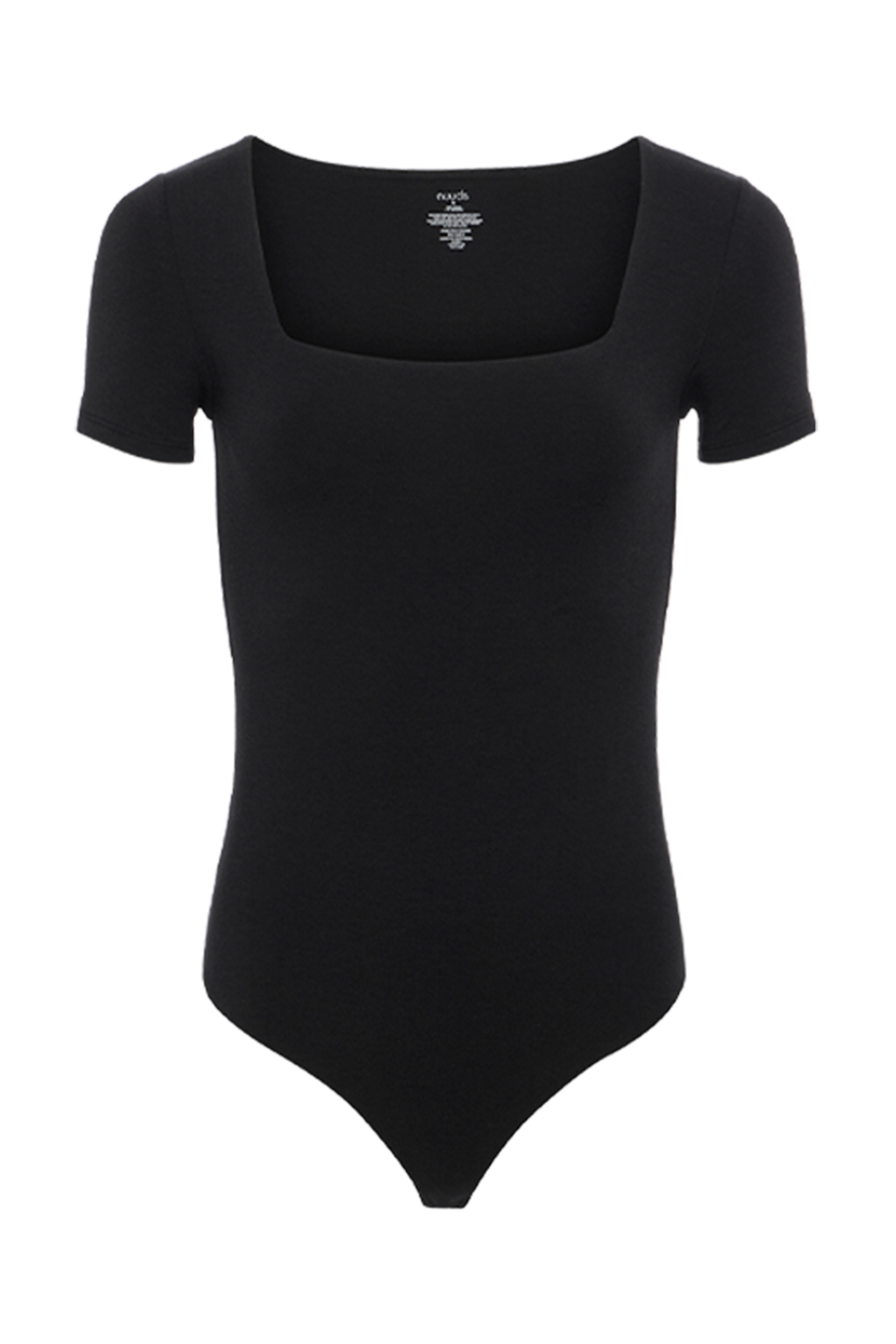 Cotton Stretch Short Sleeve Square Neck Bodysuit