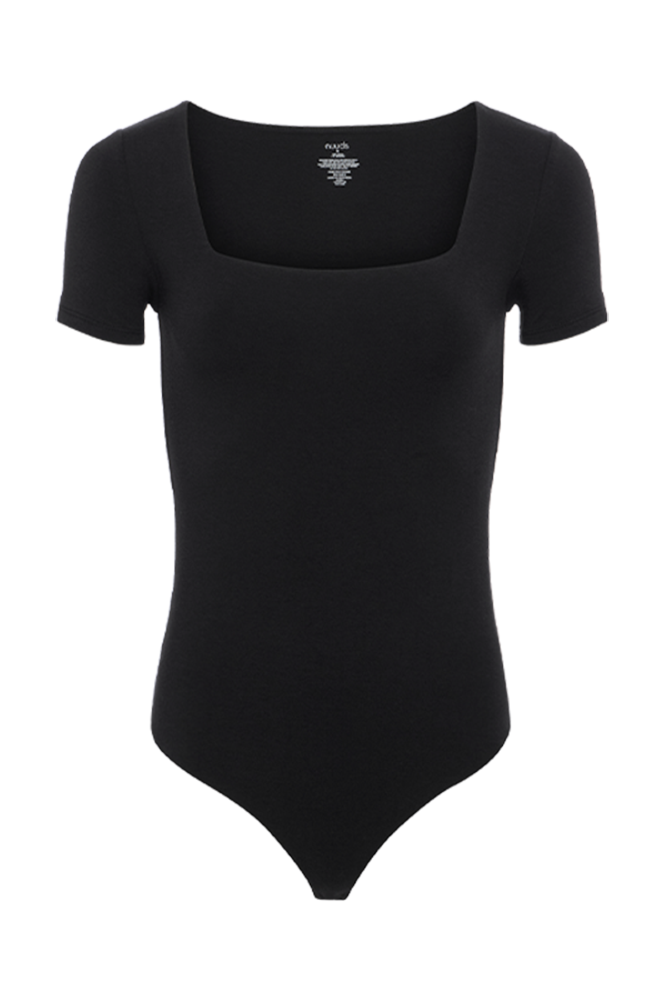 Cotton Stretch Short Sleeve Square Neck Bodysuit