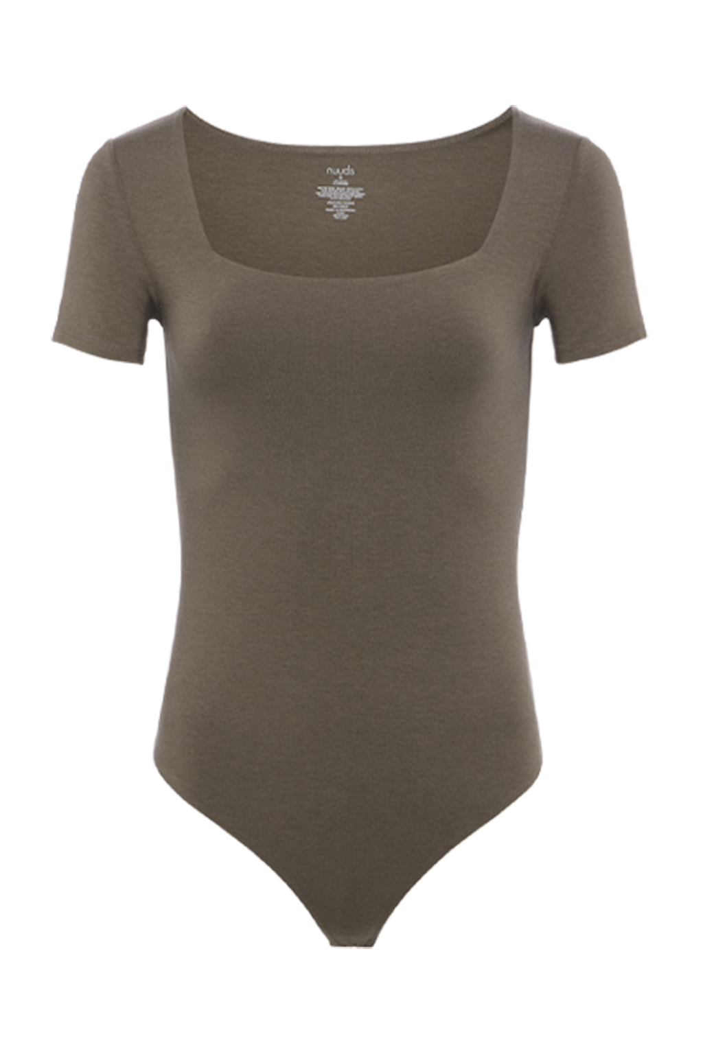 Cotton Stretch Short Sleeve Square Neck Bodysuit