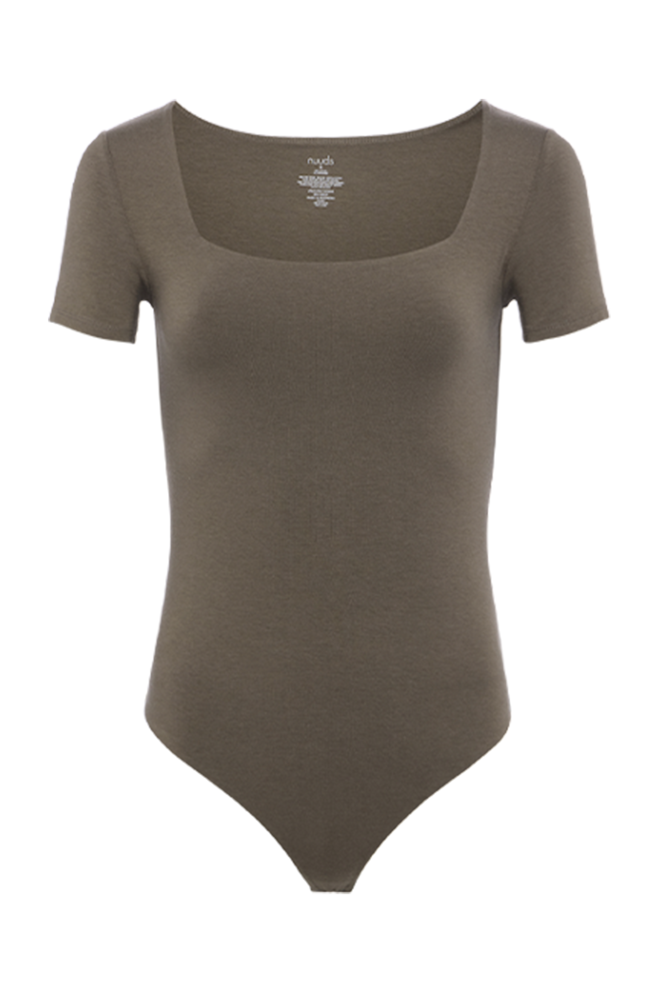 Cotton Stretch Short Sleeve Square Neck Bodysuit