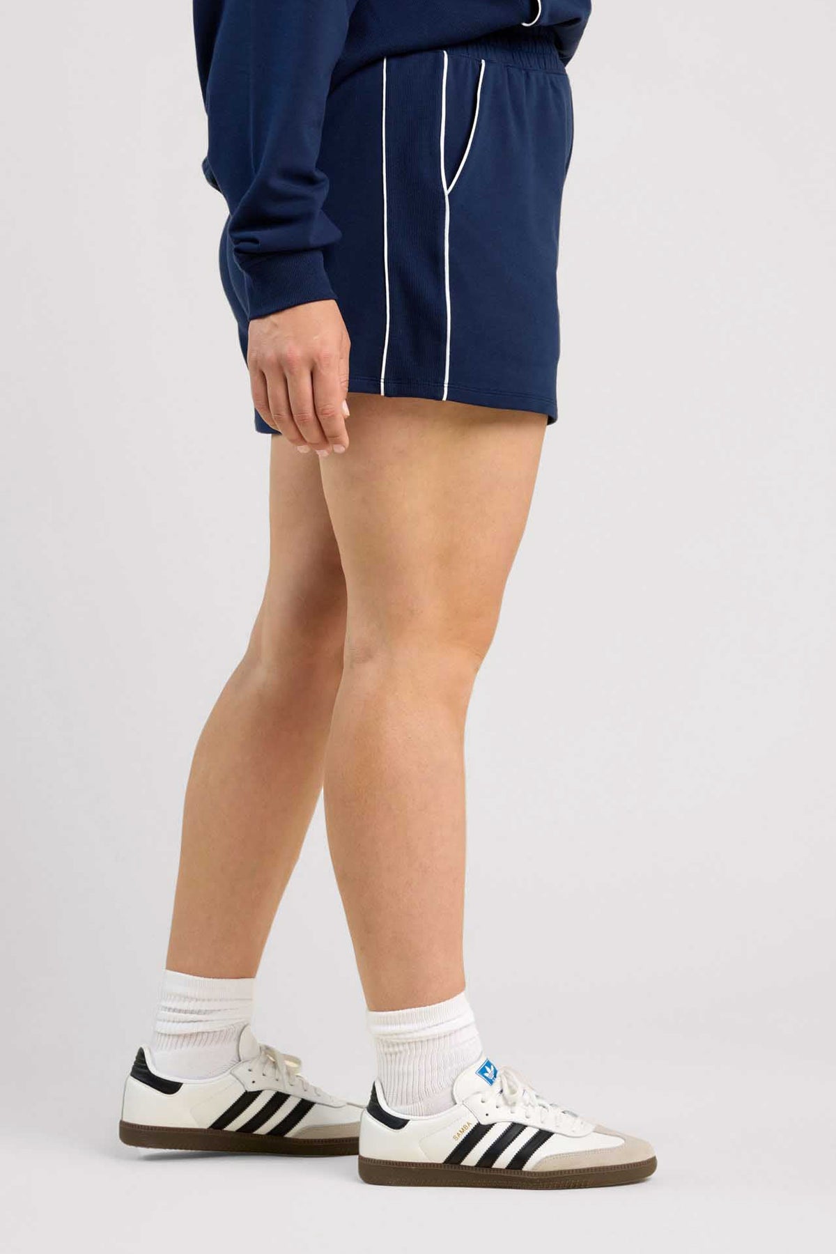 Color:Navy | nuuds cloudtech short sweatshorts women shorts for women high waist shorts bottoms for women