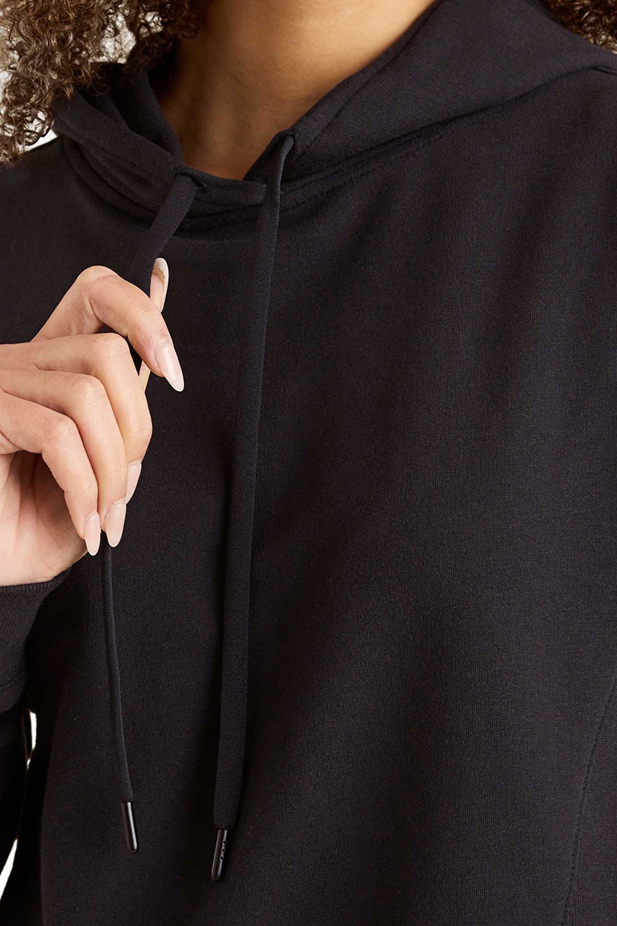 Color:Black | nuuds cloudtech hoodie – cozy oversized hoodie for women long sleeve top soft lounge essential