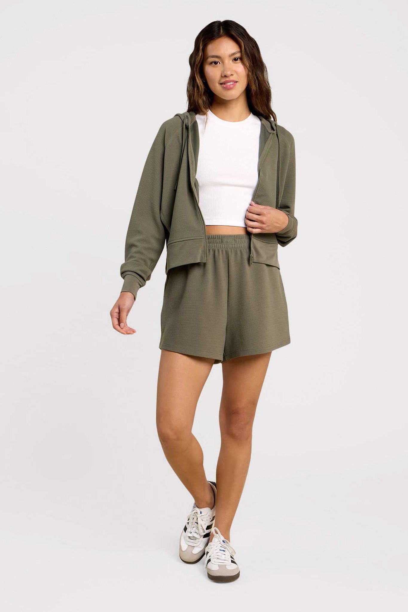 Performance Waffle Zip Up Hoodie