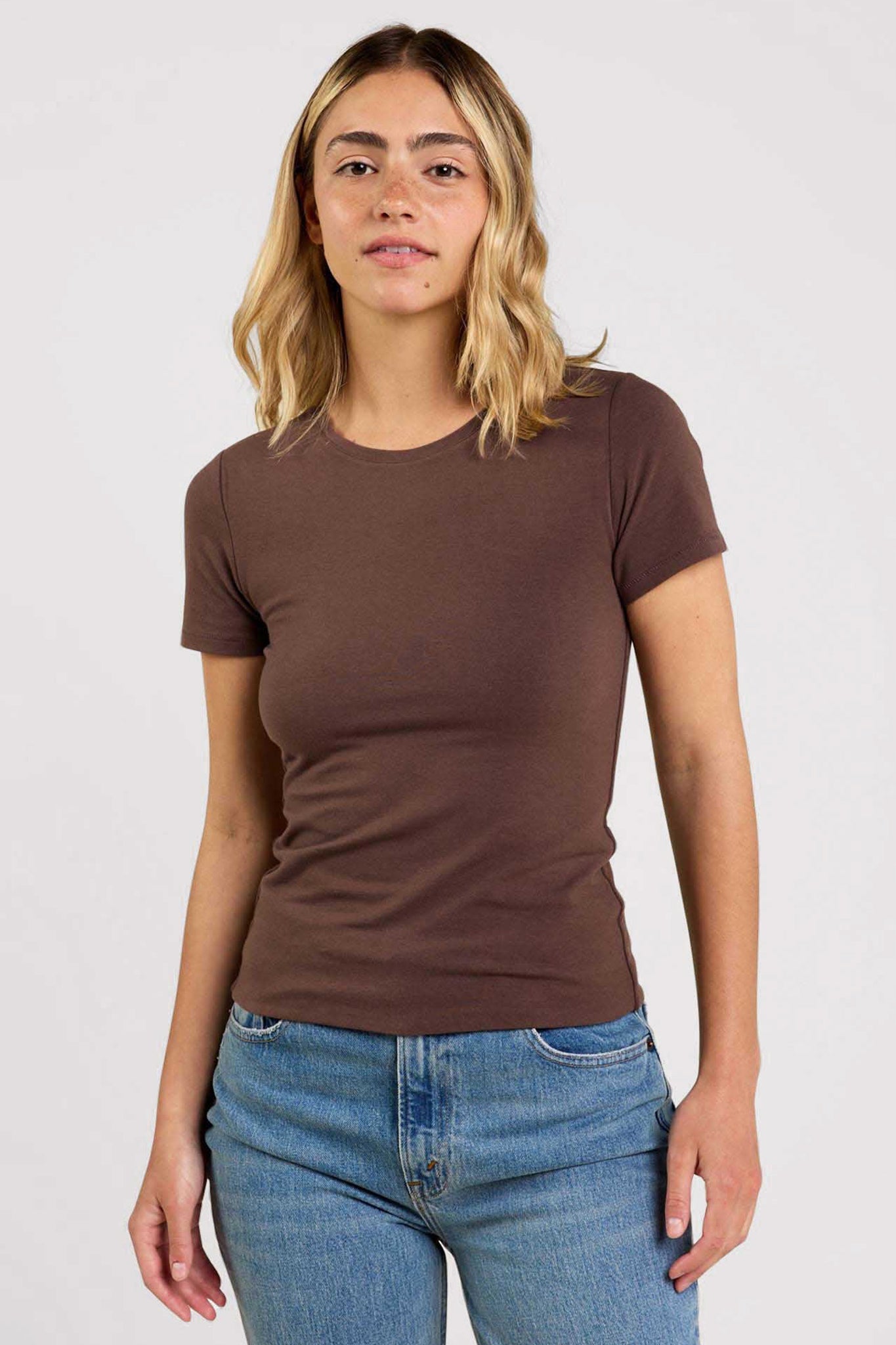 Cotton Stretch Classic Crewneck Tee