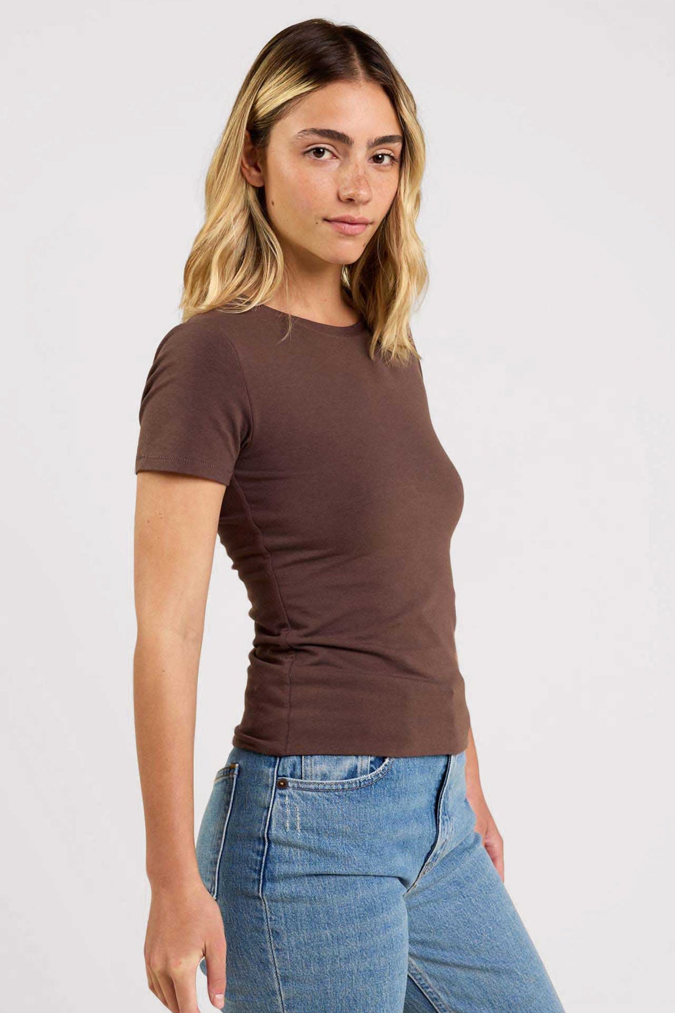 Cotton Stretch Classic Crewneck Tee