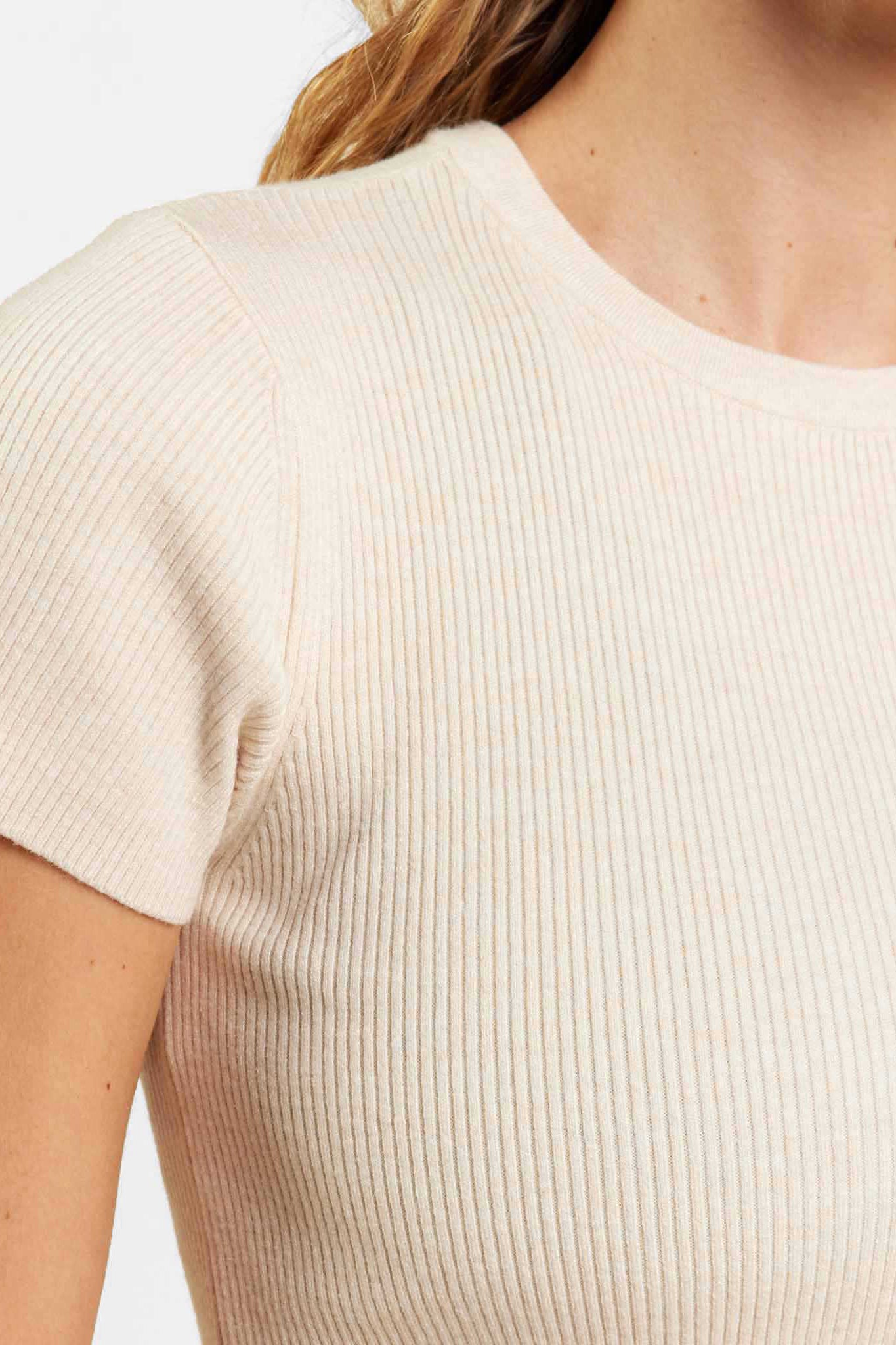 Ribbed Sweater Baby Tee