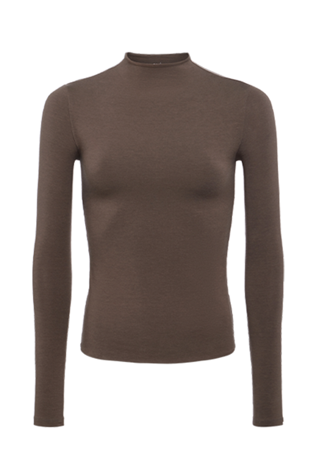 Cotton Stretch Long Sleeve Mock Neck Shirt