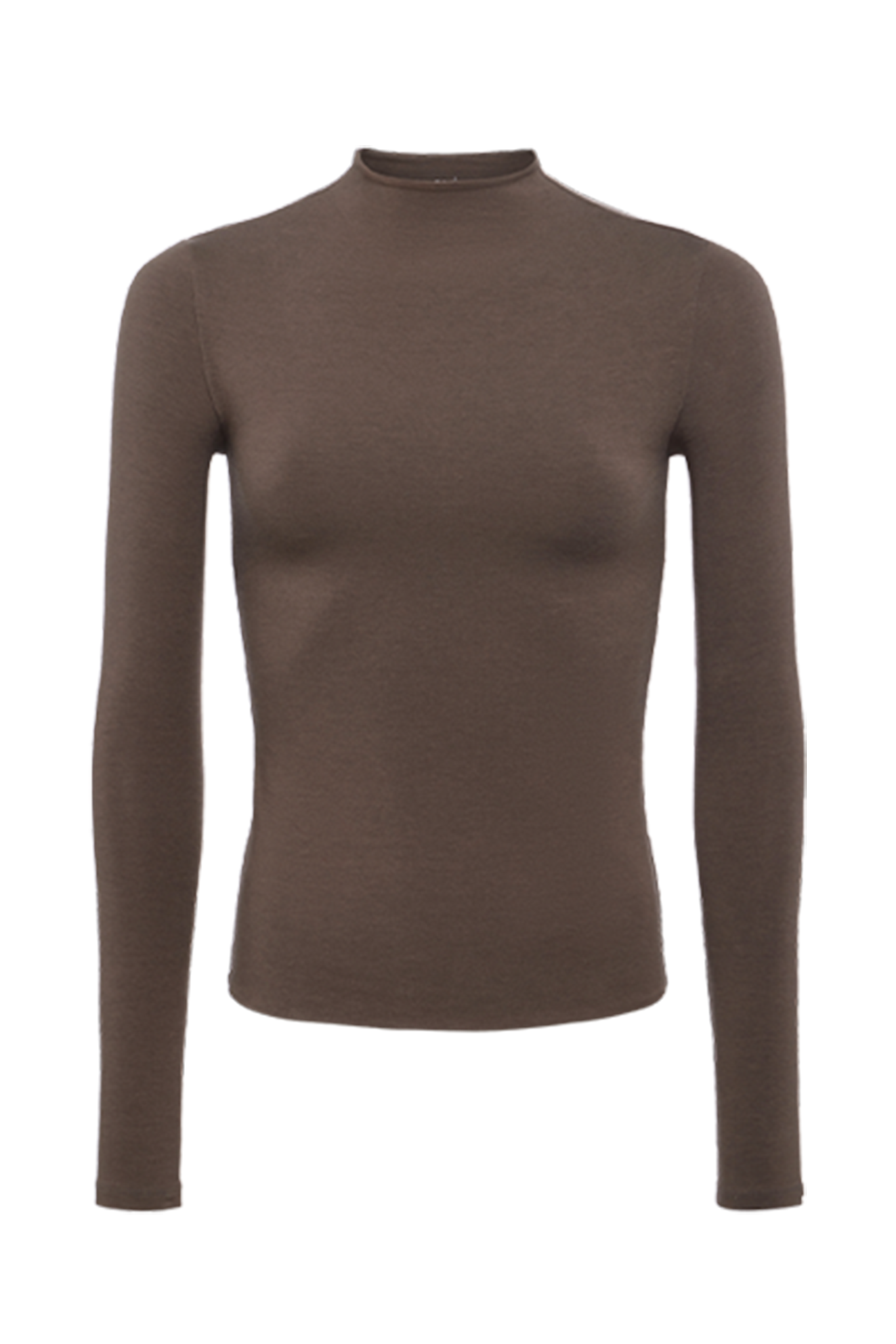 Cotton Stretch Long Sleeve Mock Neck Shirt