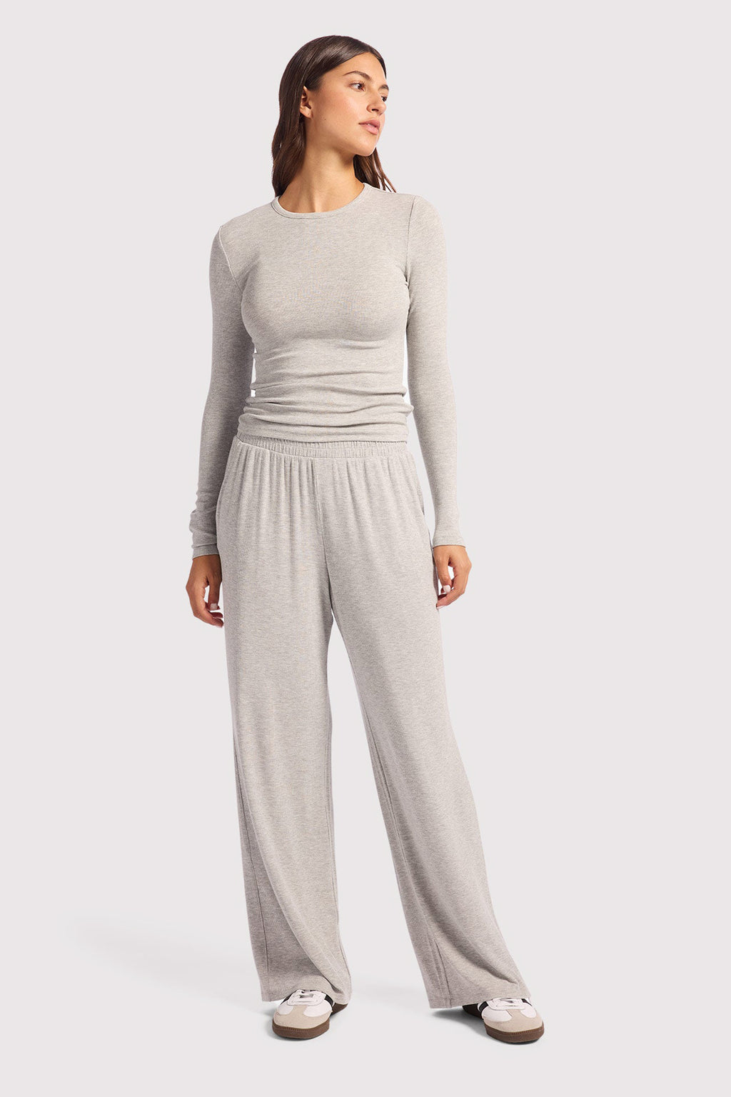 Slinky Rib Wide Leg Pant