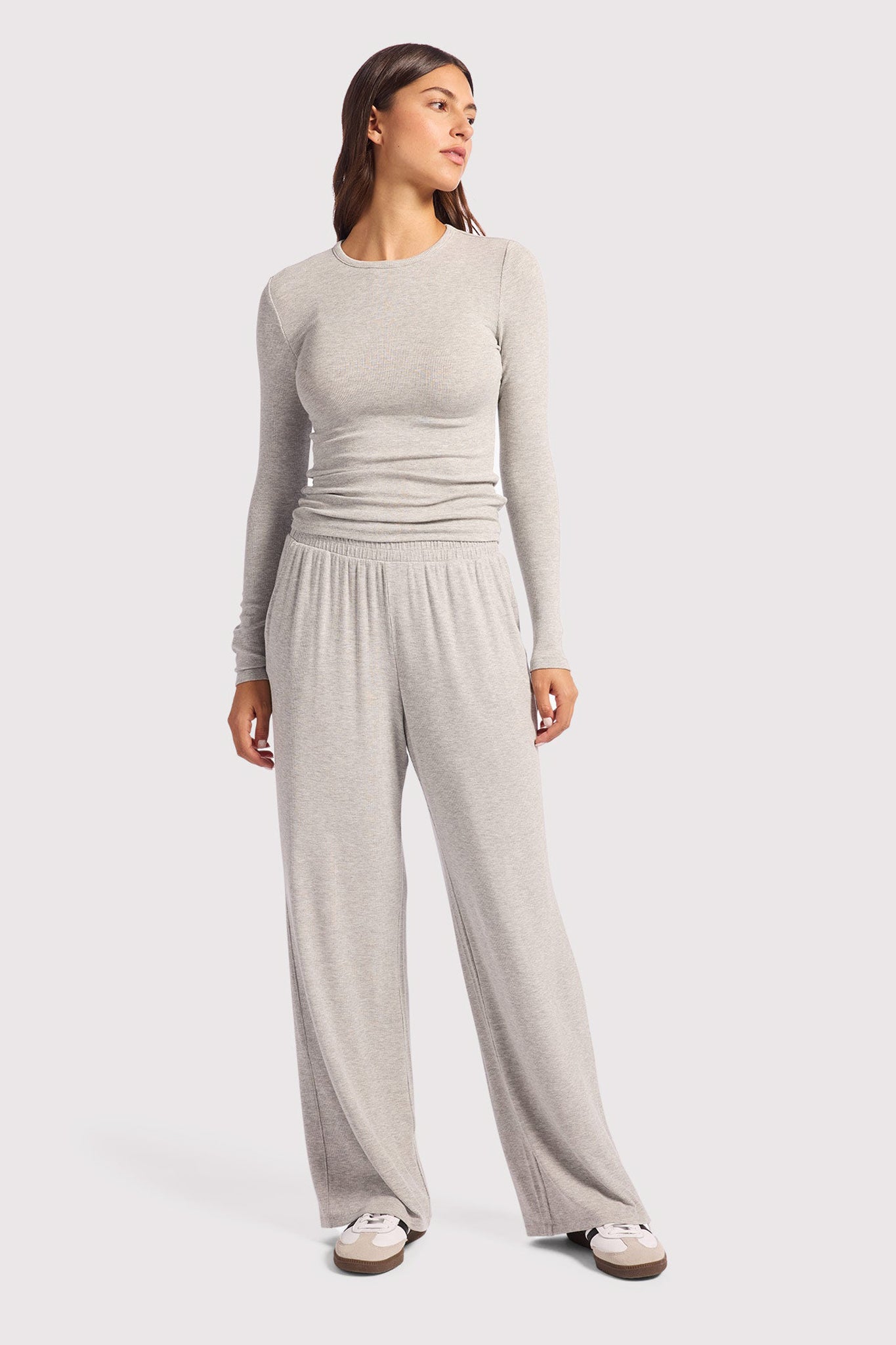 Slinky Rib Wide Leg Pant