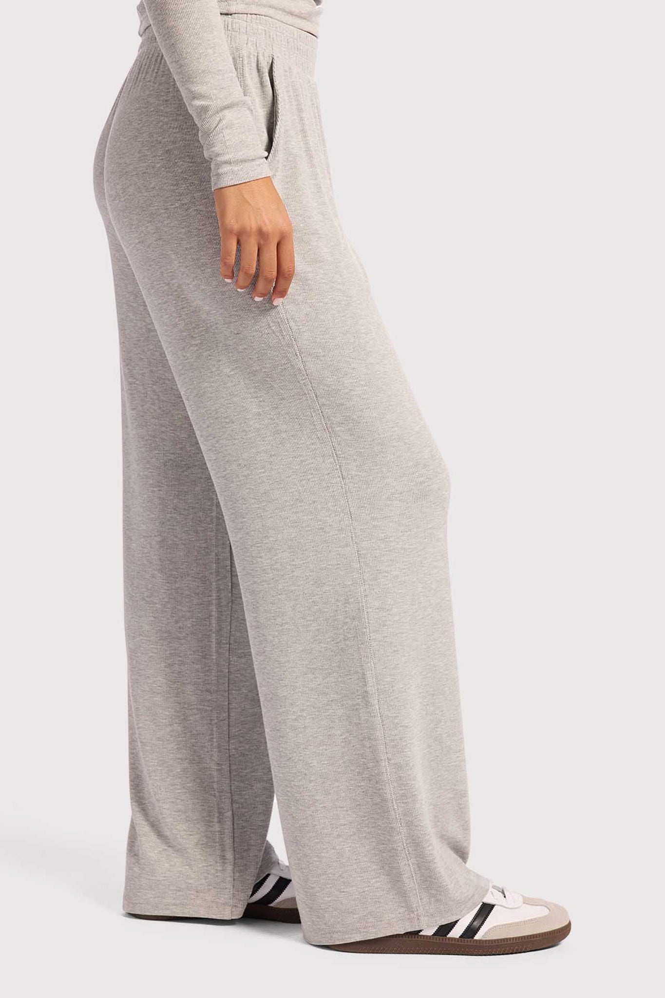 Slinky Rib Wide Leg Pant
