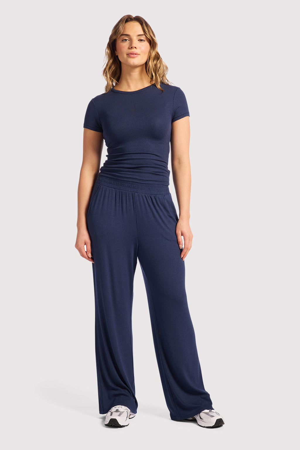Slinky Rib Wide Leg Pant