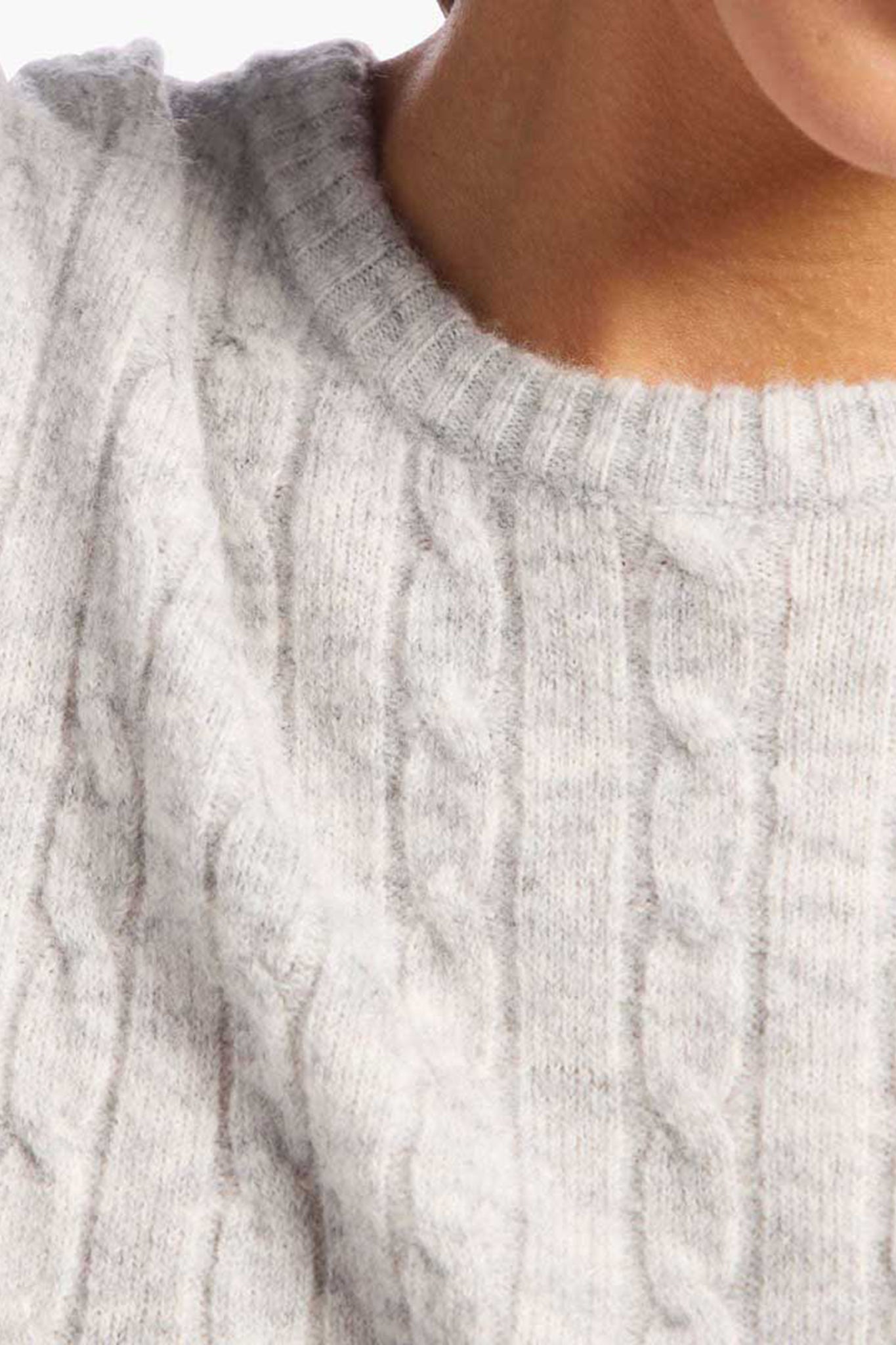 Cozy Knit Cable Crewneck Sweater