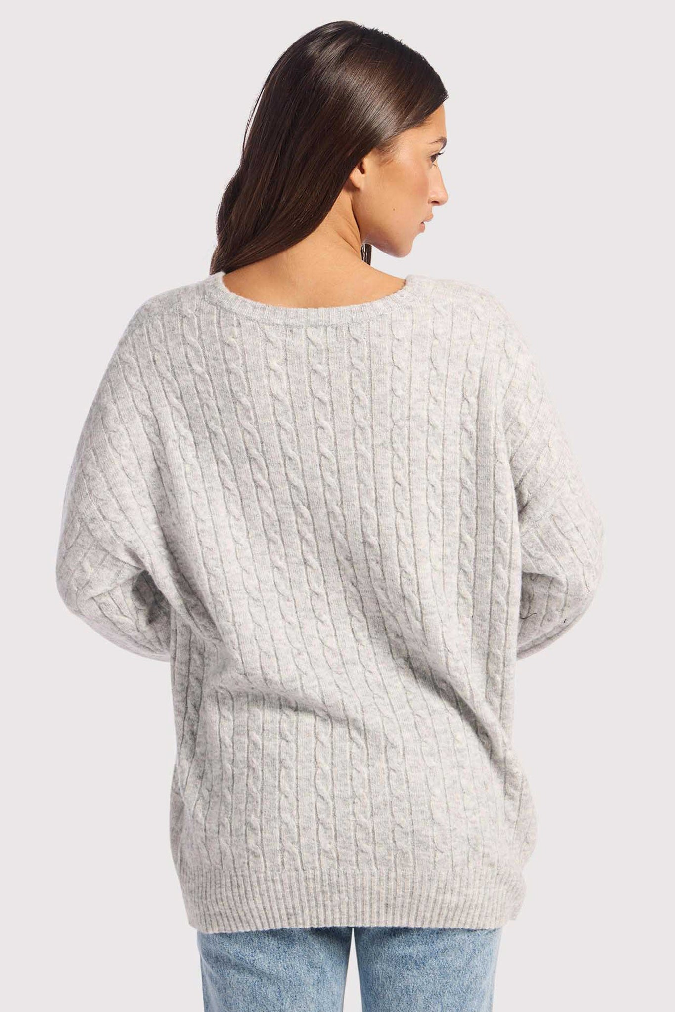 Cozy Knit Cable Crewneck Sweater