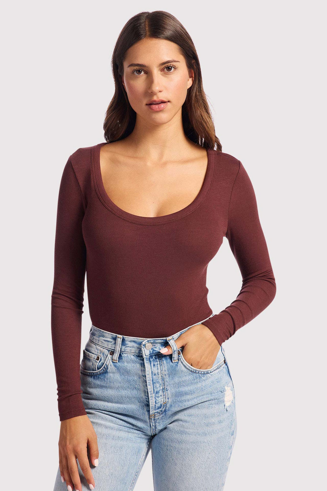 Slinky Rib Long Sleeve Bodysuit