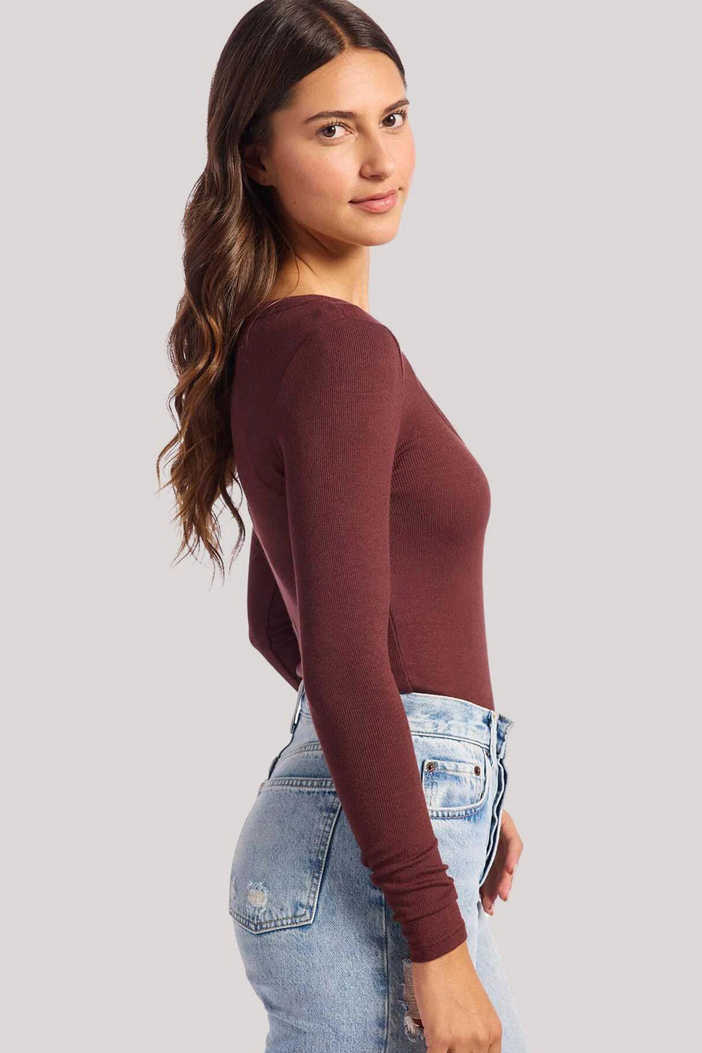 Slinky Rib Long Sleeve Bodysuit