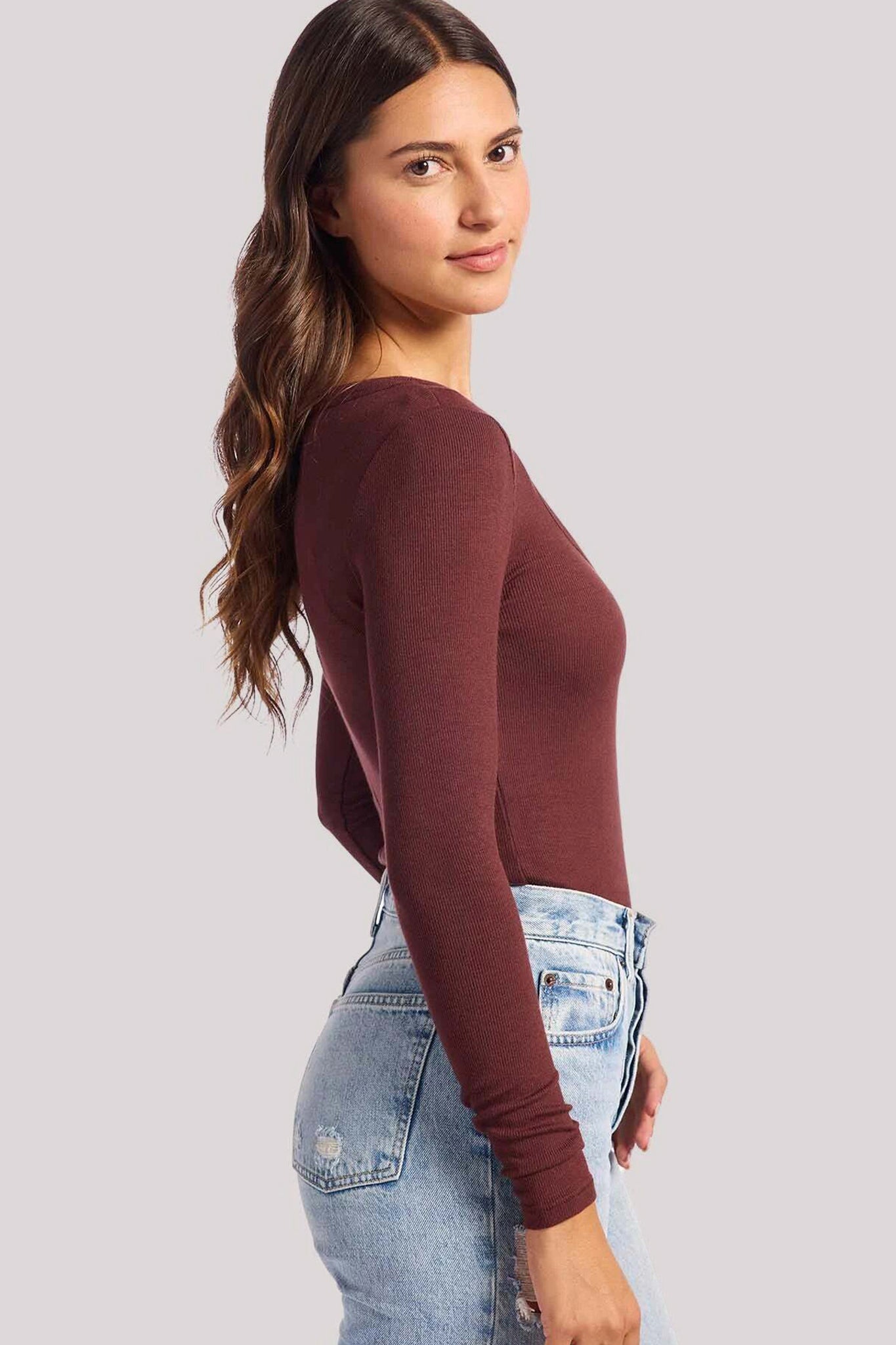 Slinky Rib Long Sleeve Bodysuit