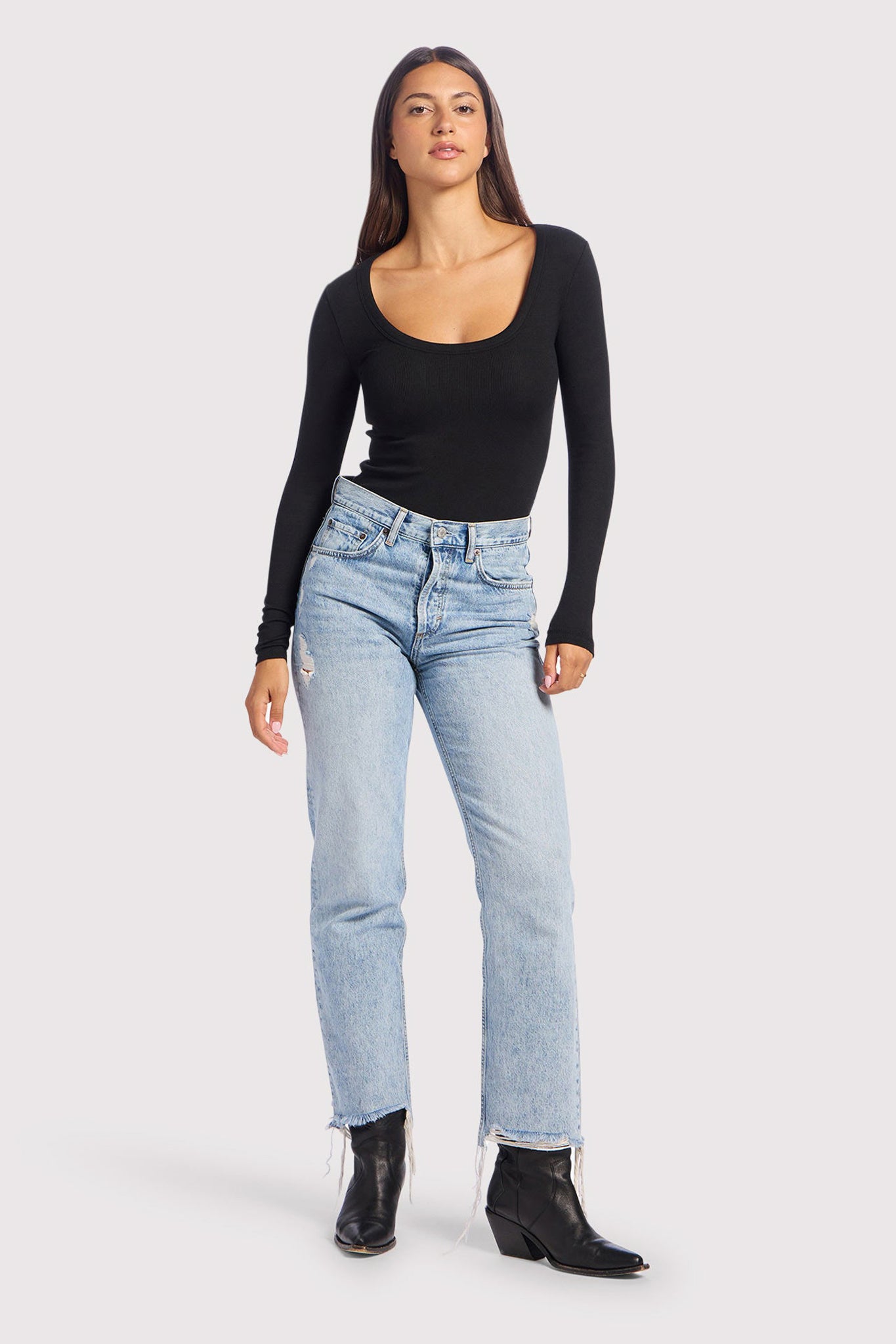 Slinky Rib Long Sleeve Bodysuit