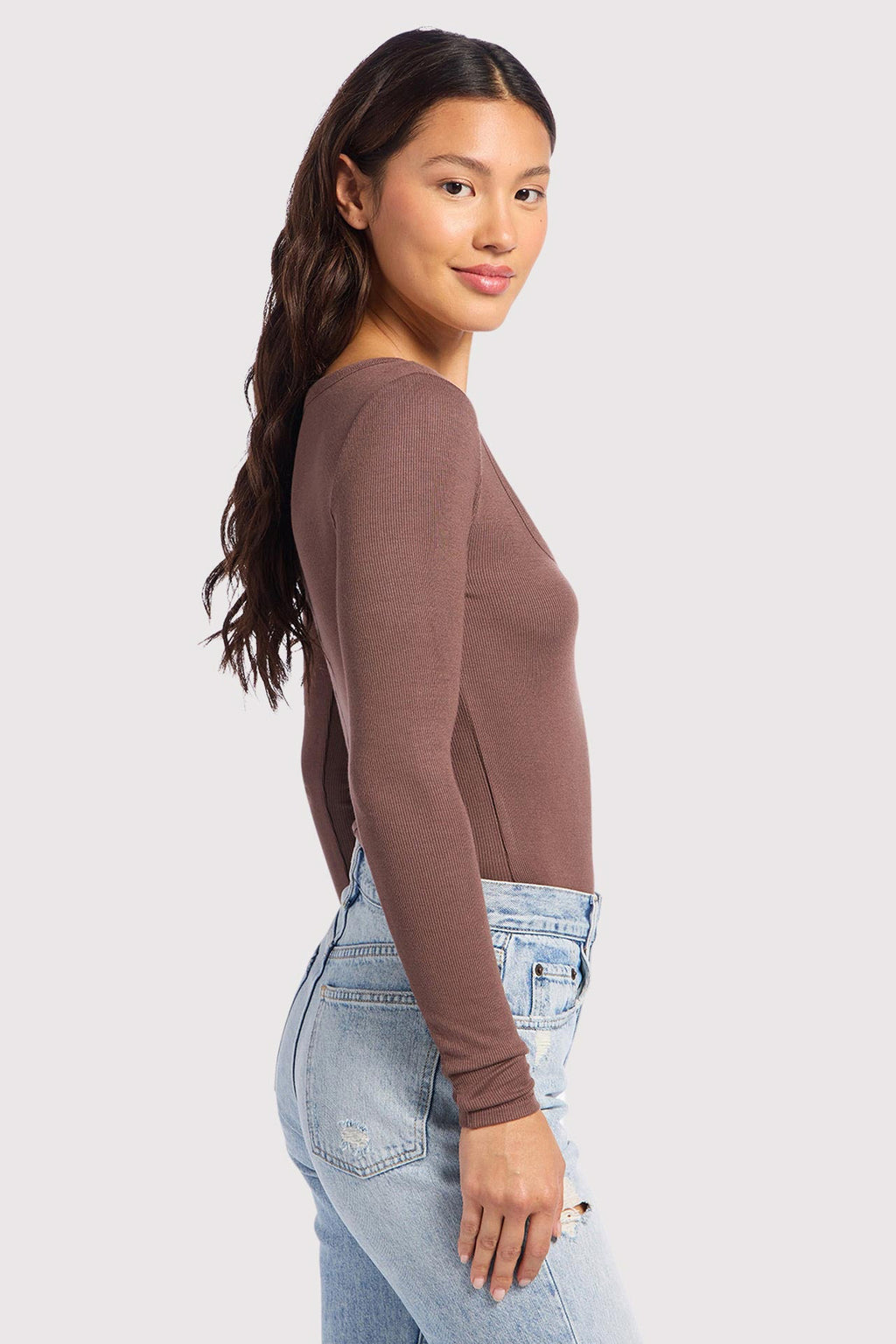 Slinky Rib Long Sleeve Bodysuit