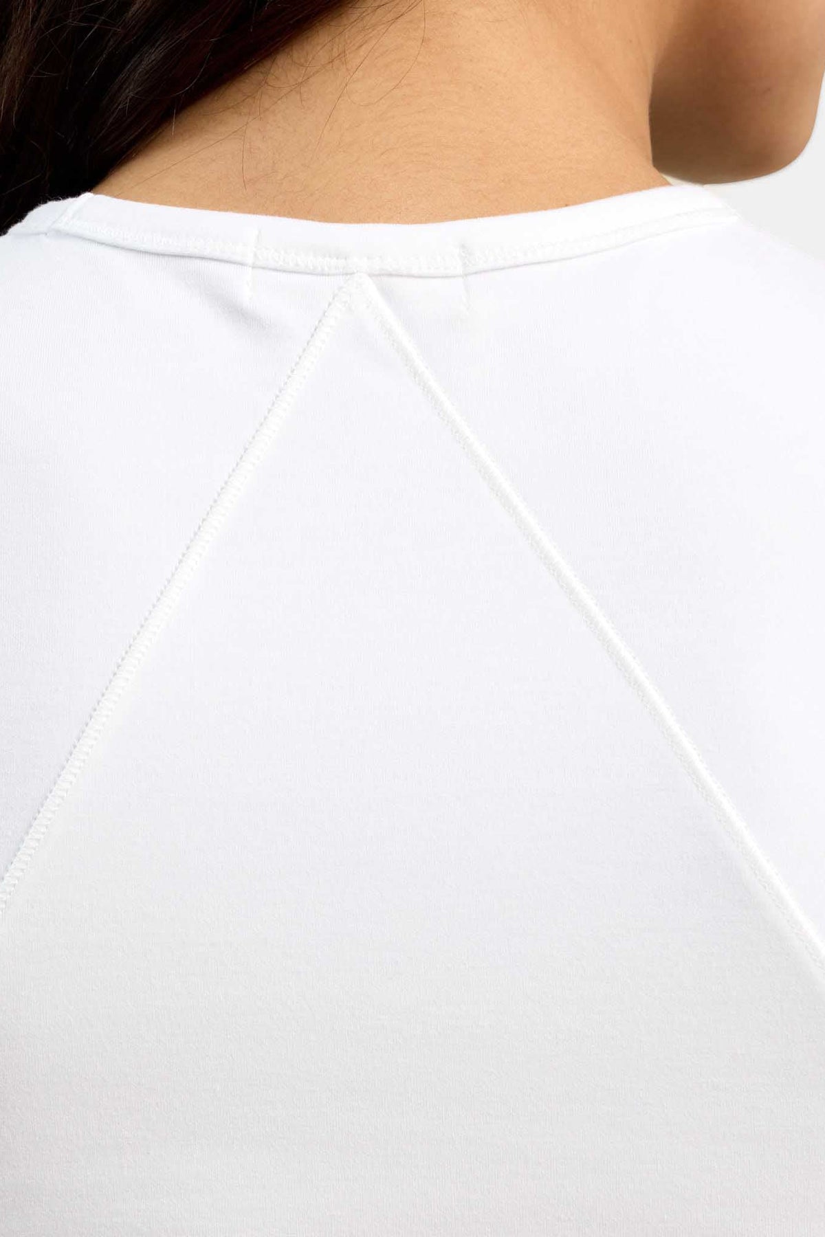 Color:White | nuuds seamed tee – fitted t-shirts for women vintage sports t-shirts basic tees tops for women