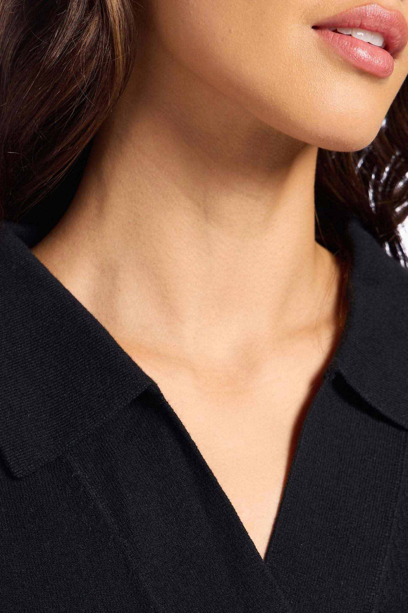 Luxe Knit Polo Sweater