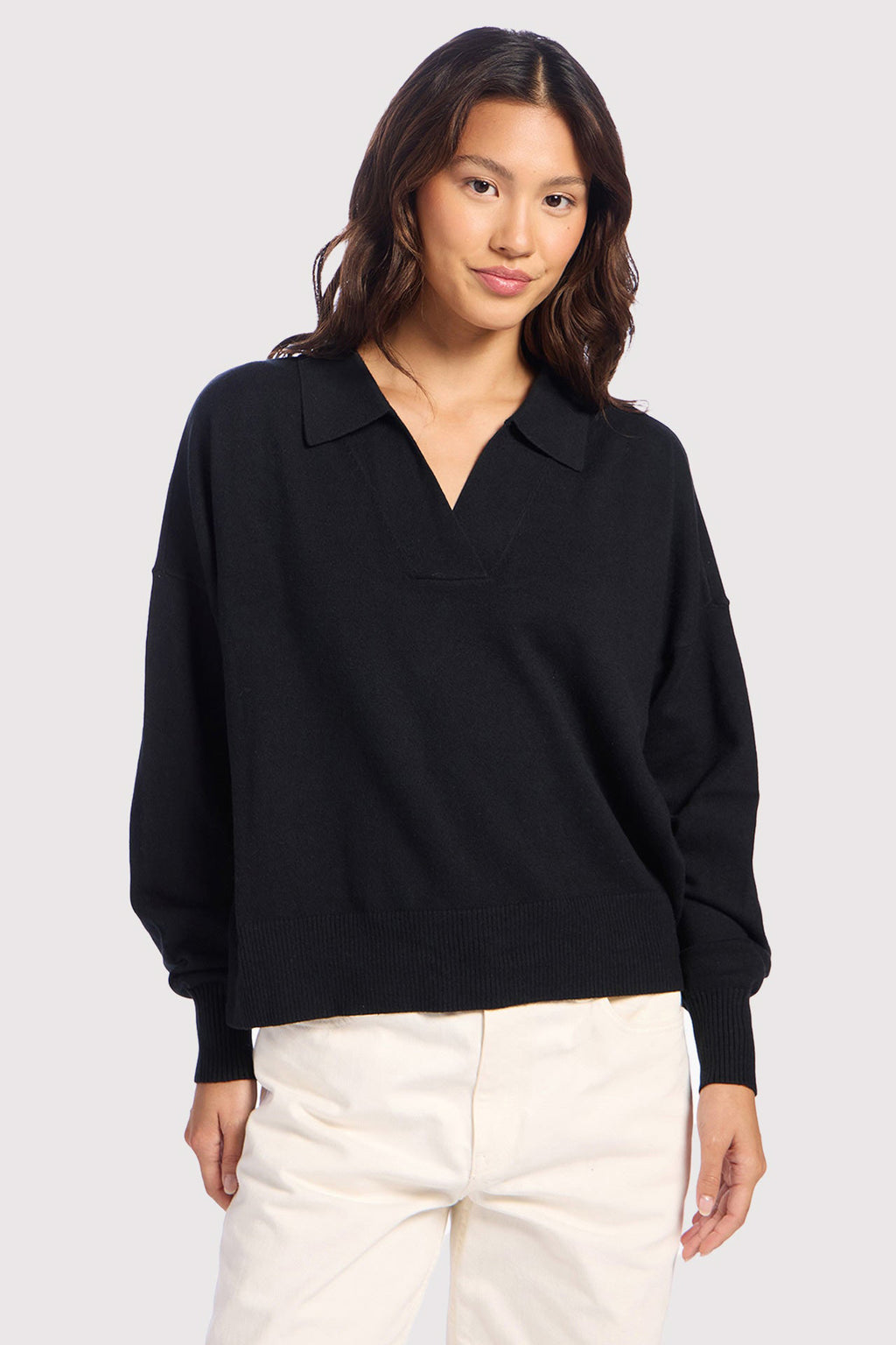 Luxe Knit Polo Sweater