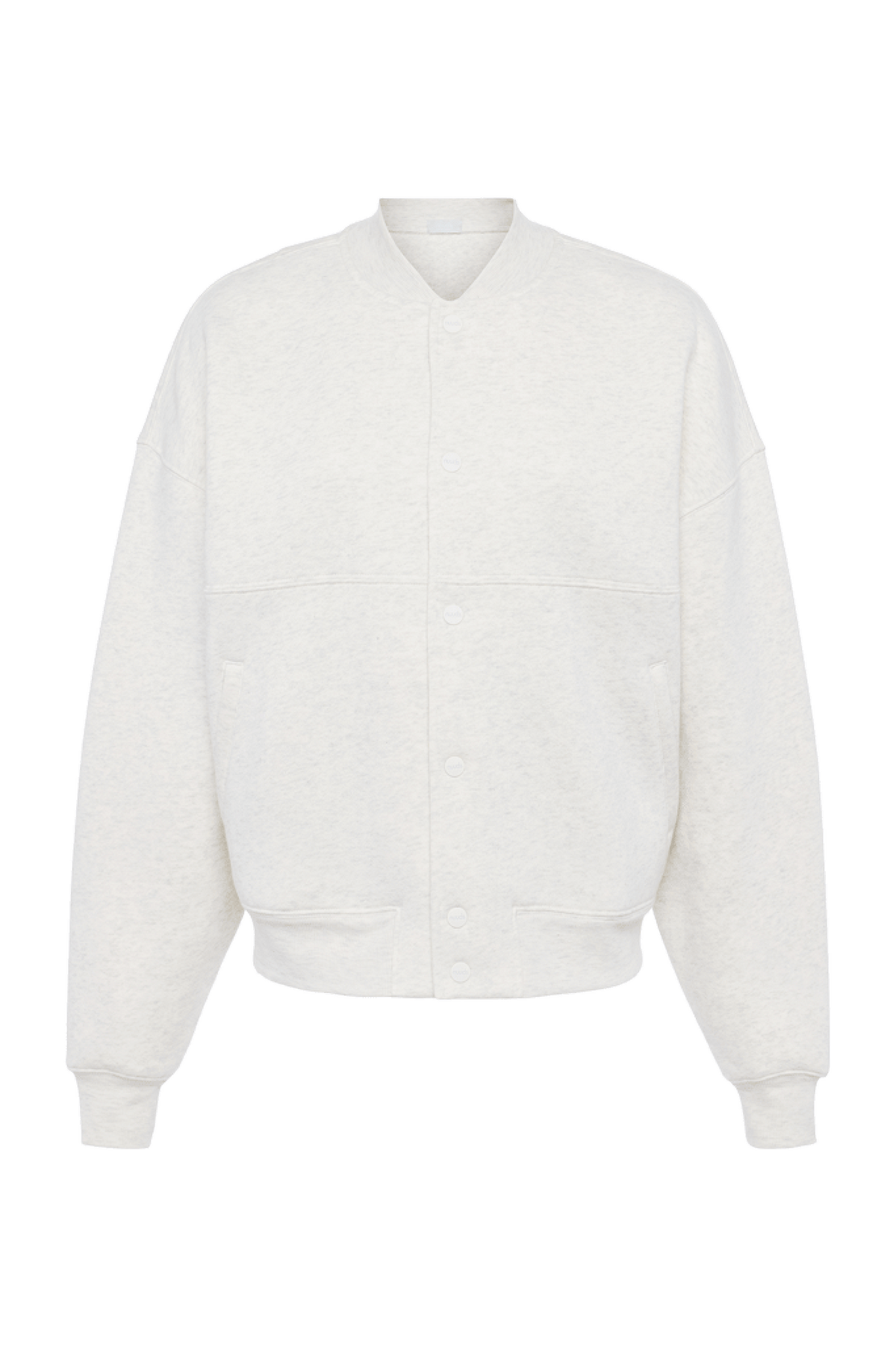 Color:Light Heather Grey | nuuds alumni jacket – women’s button jacket cozy fleece jacket