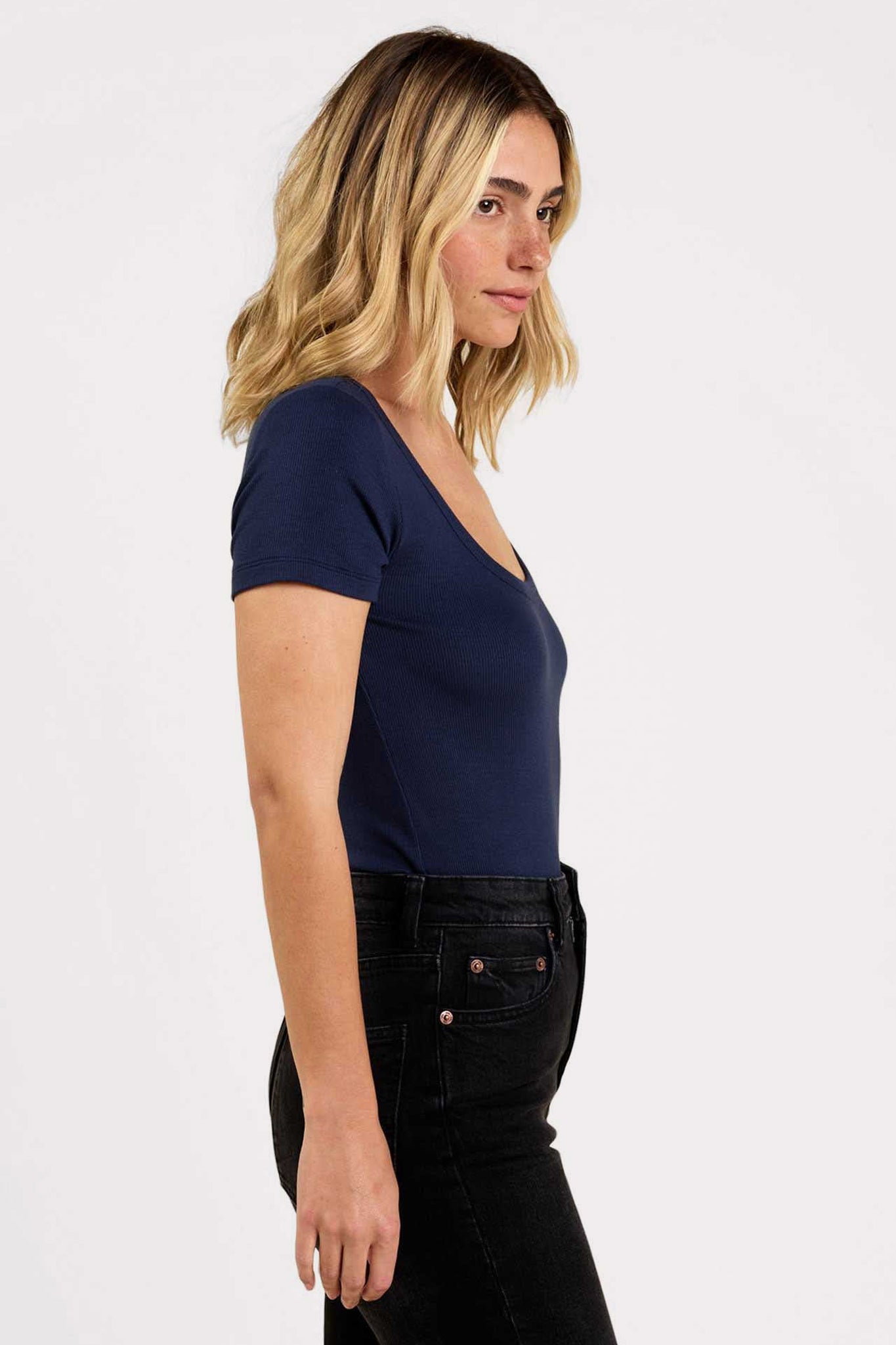 Slinky Rib Short Sleeve Bodysuit