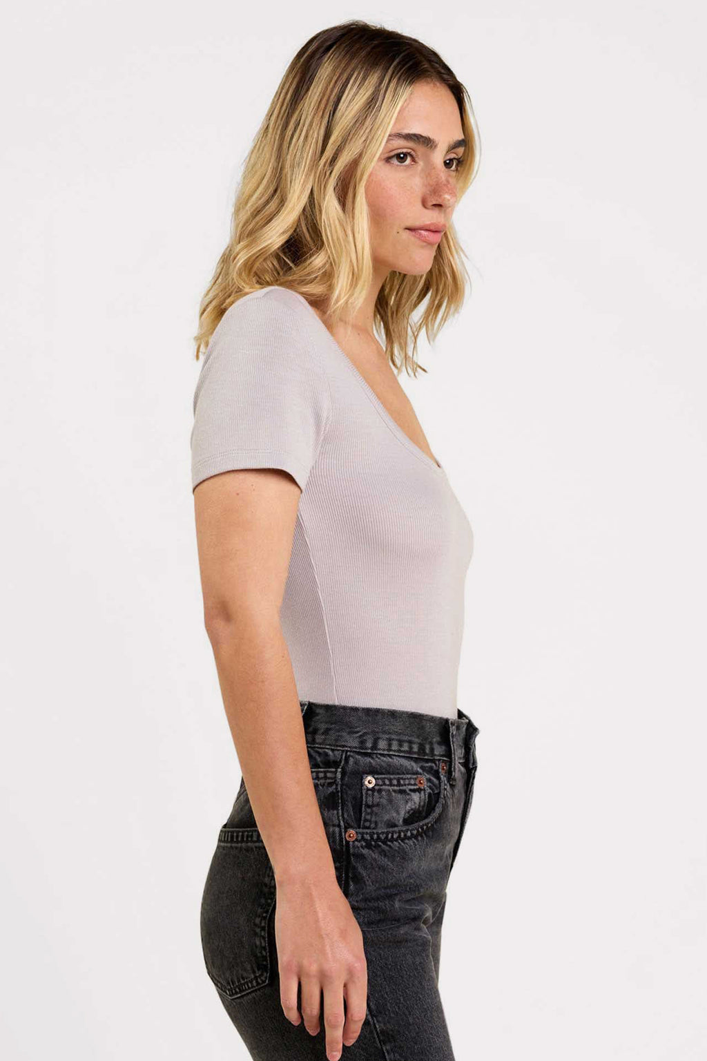 Slinky Rib Short Sleeve Bodysuit