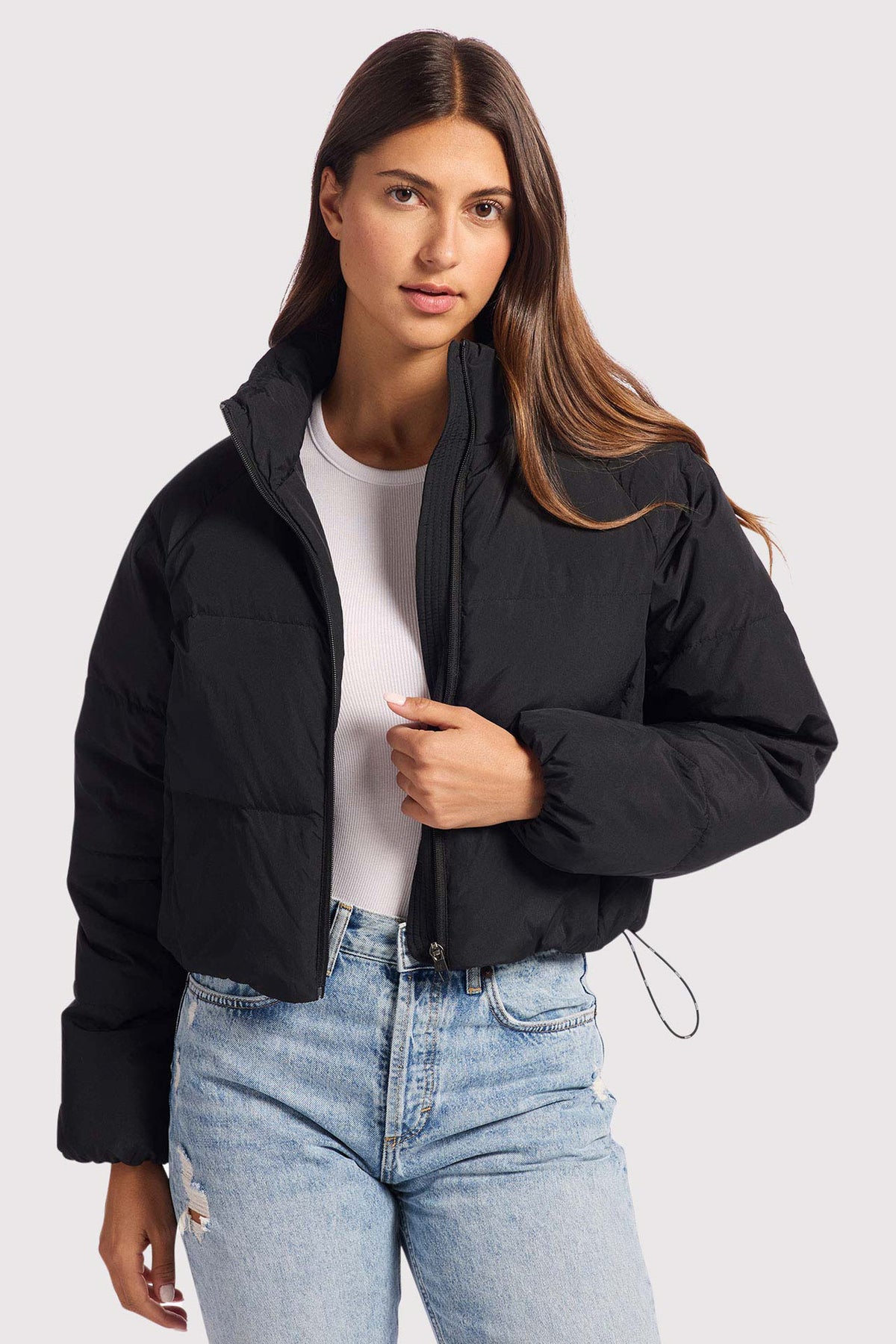 Color:Black | nuuds puffer jacket, women’s puffer jacket, insulated jacket women, winter outerwear