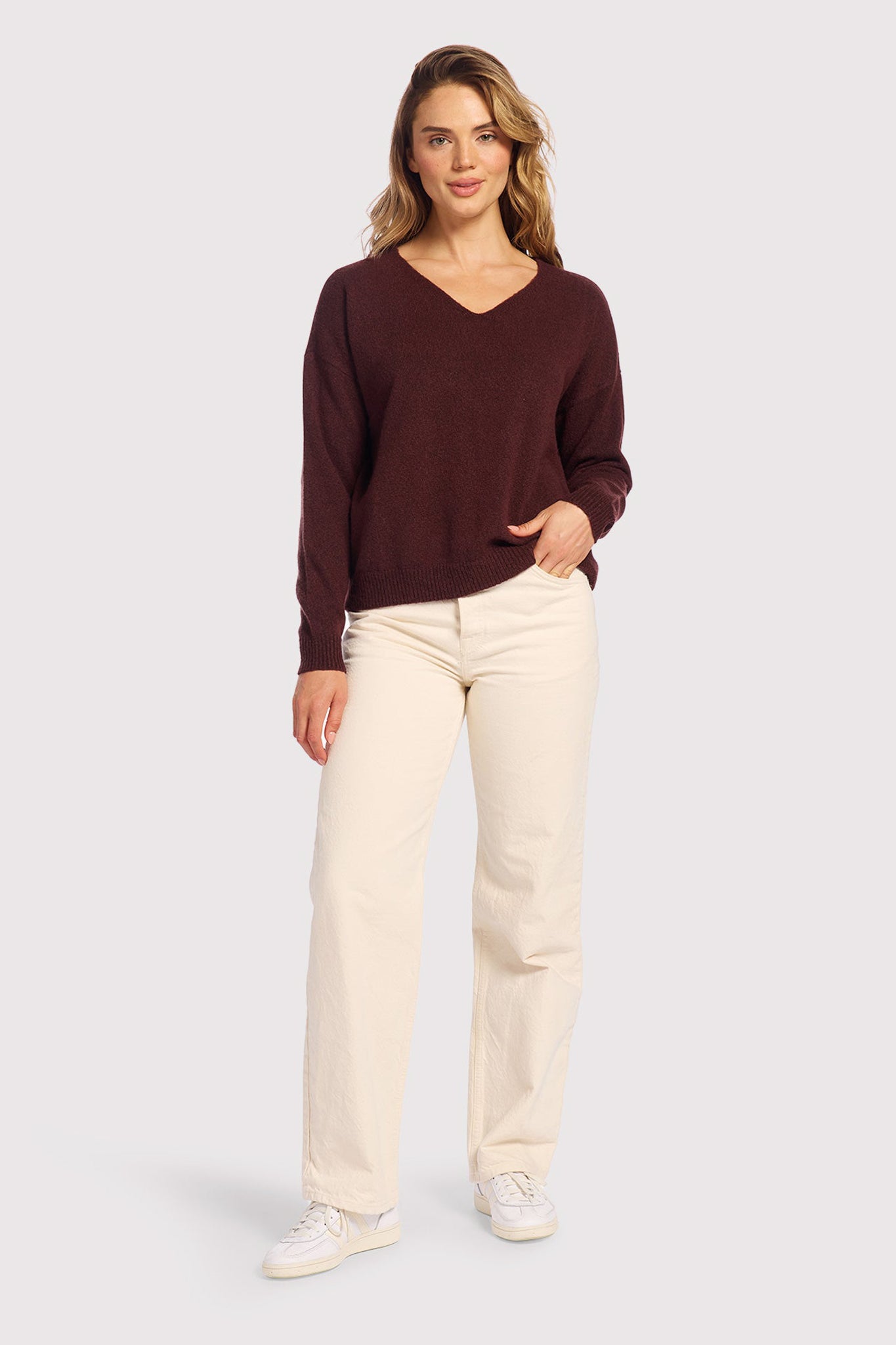 Cozy Knit V-Neck Sweater