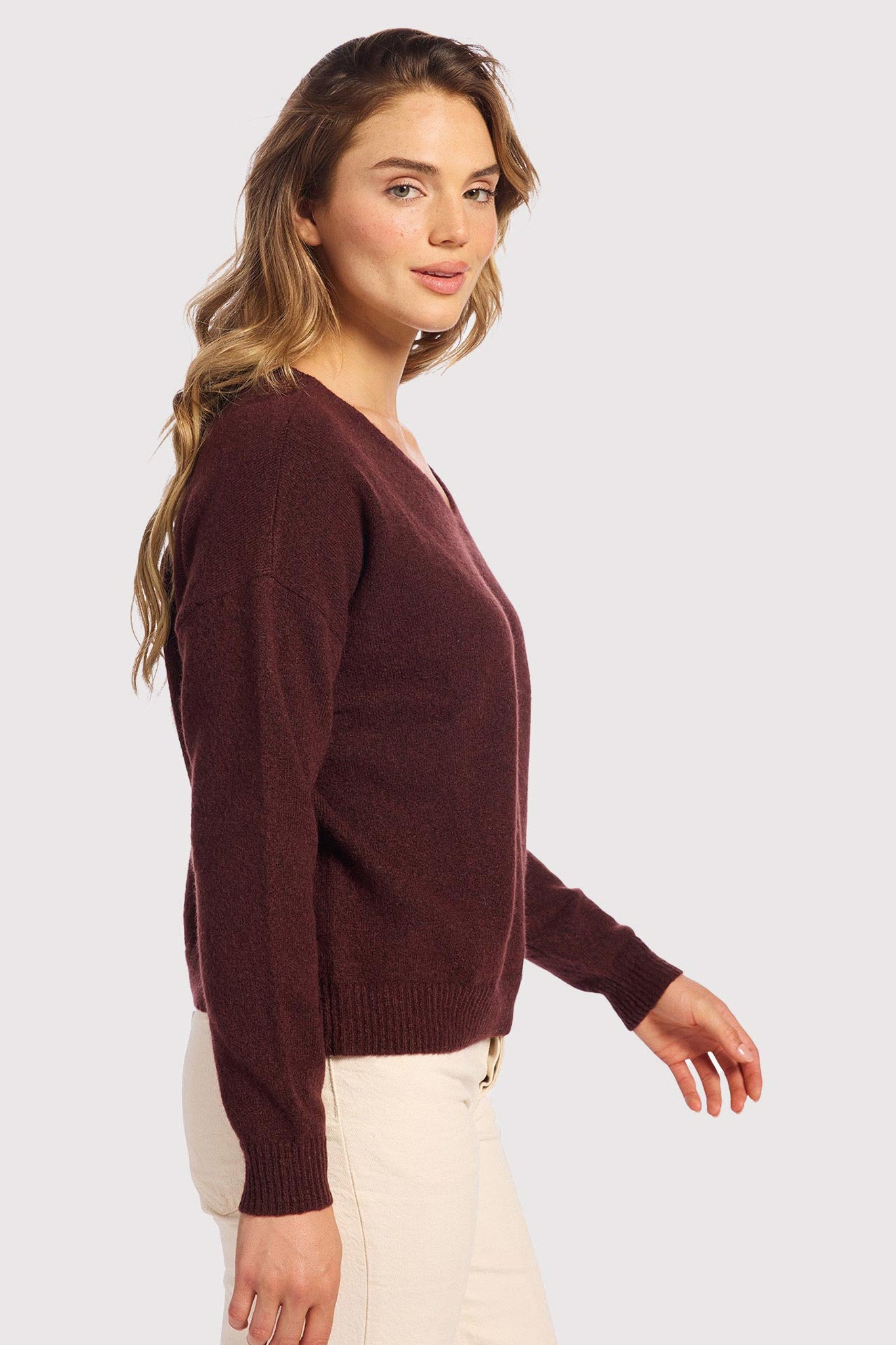 Cozy Knit V-Neck Sweater