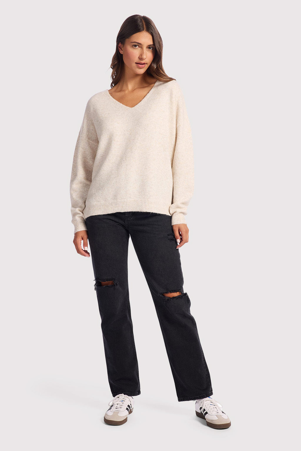 Cozy Knit V-Neck Sweater