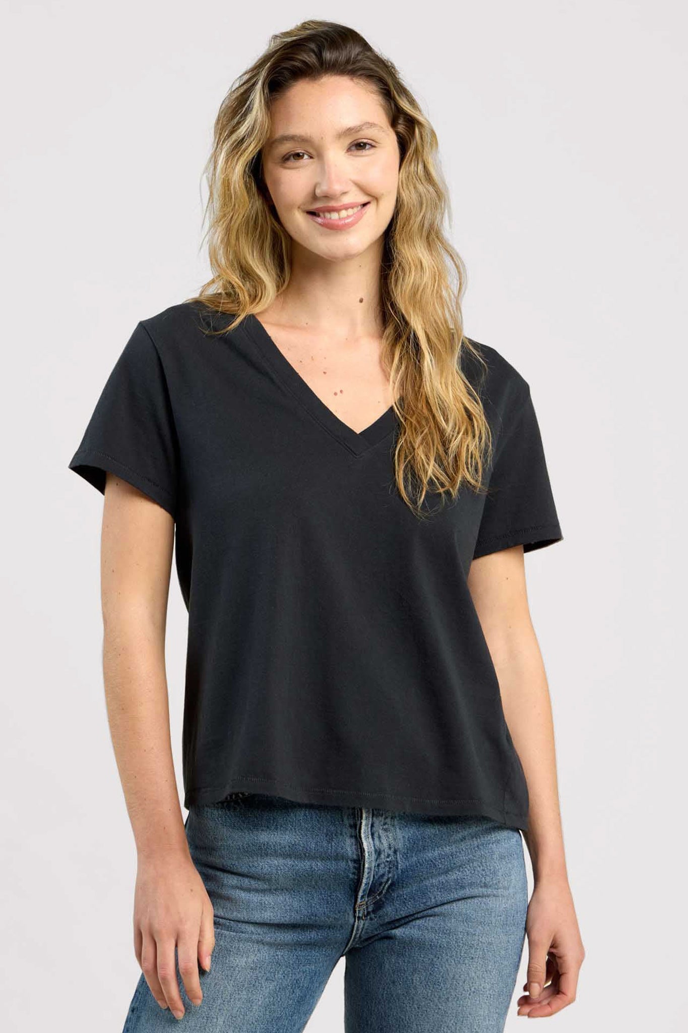 Vintage Cotton V-Neck Everyday T-Shirt