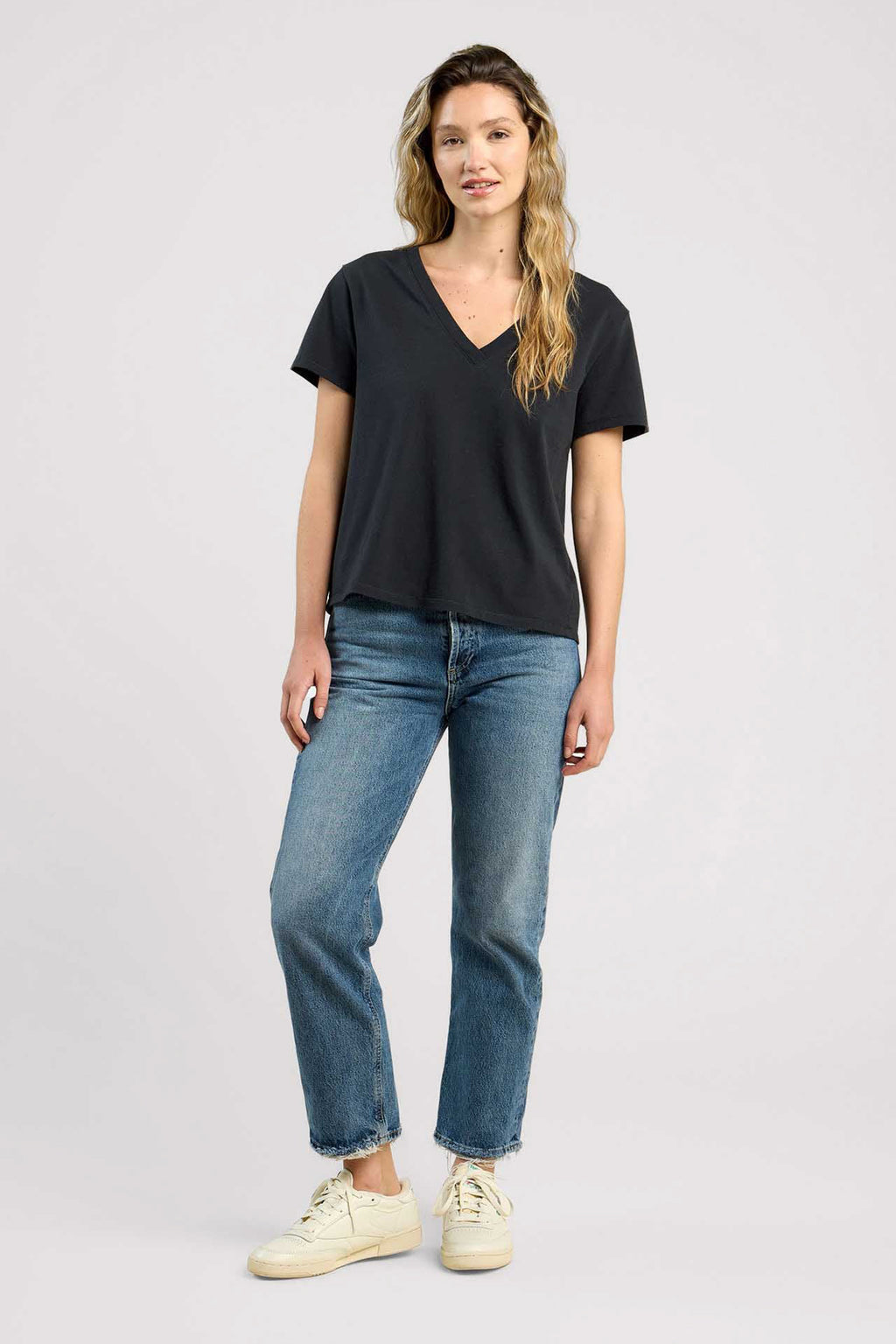 Vintage Cotton V-Neck Everyday T-Shirt