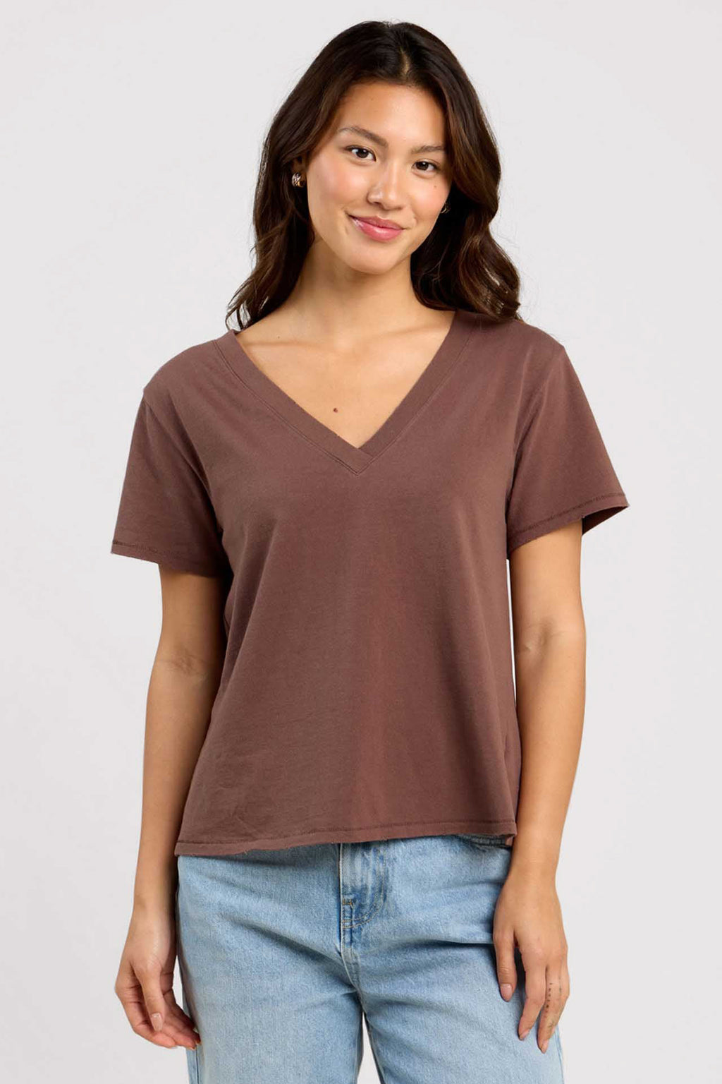 Vintage Cotton V-Neck Everyday T-Shirt