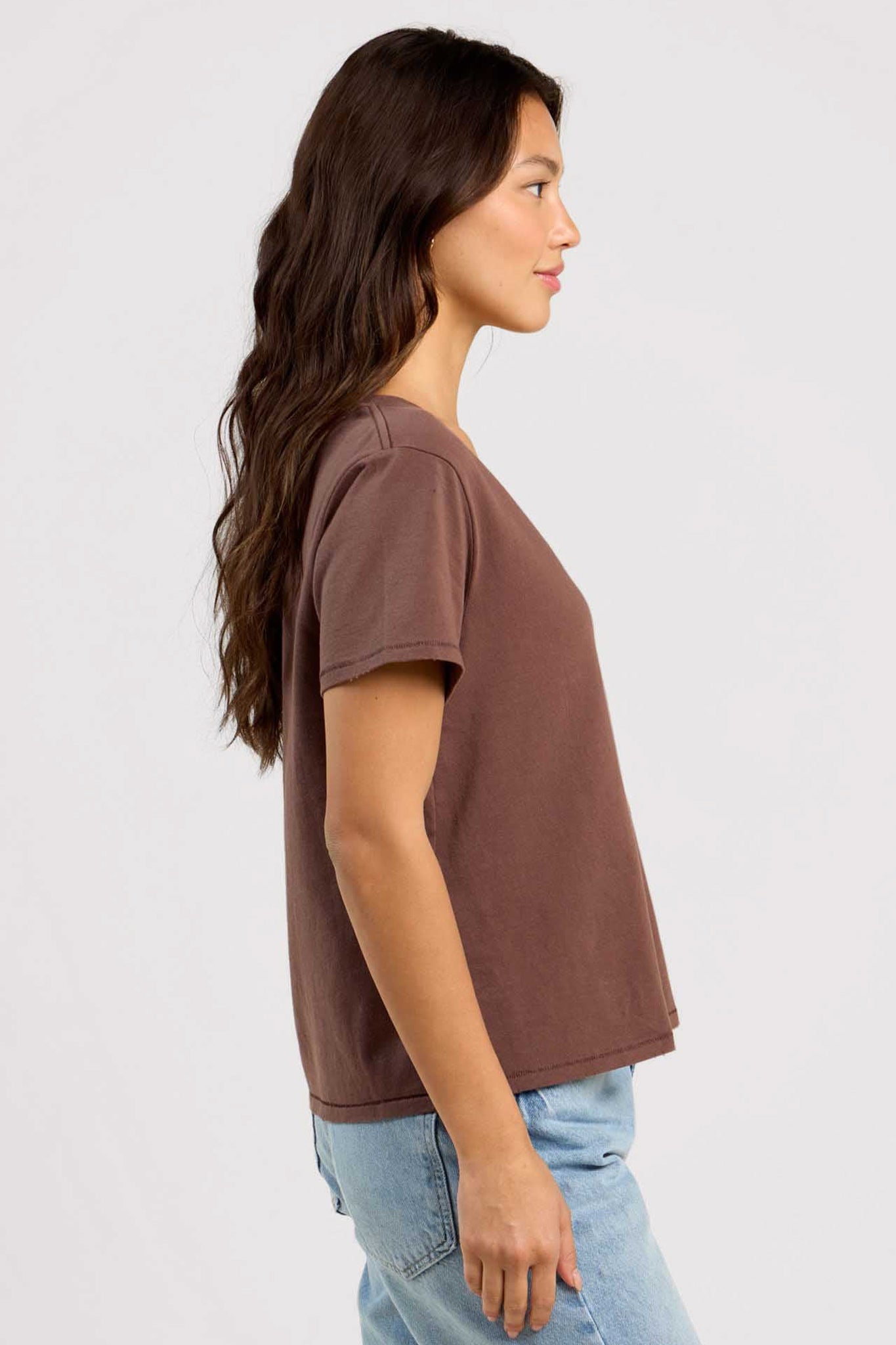 Vintage Cotton V-Neck Everyday T-Shirt