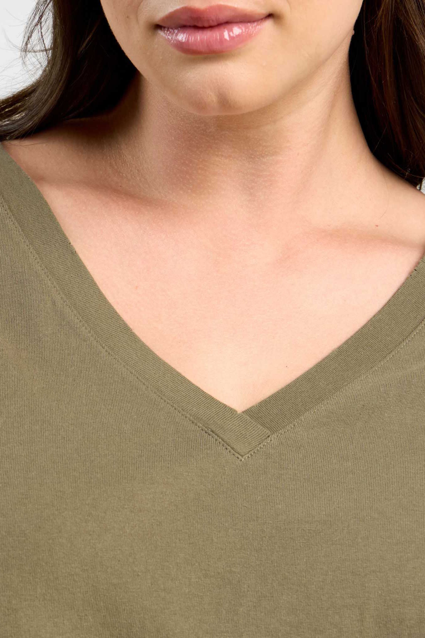 Vintage Cotton V-Neck Everyday T-Shirt