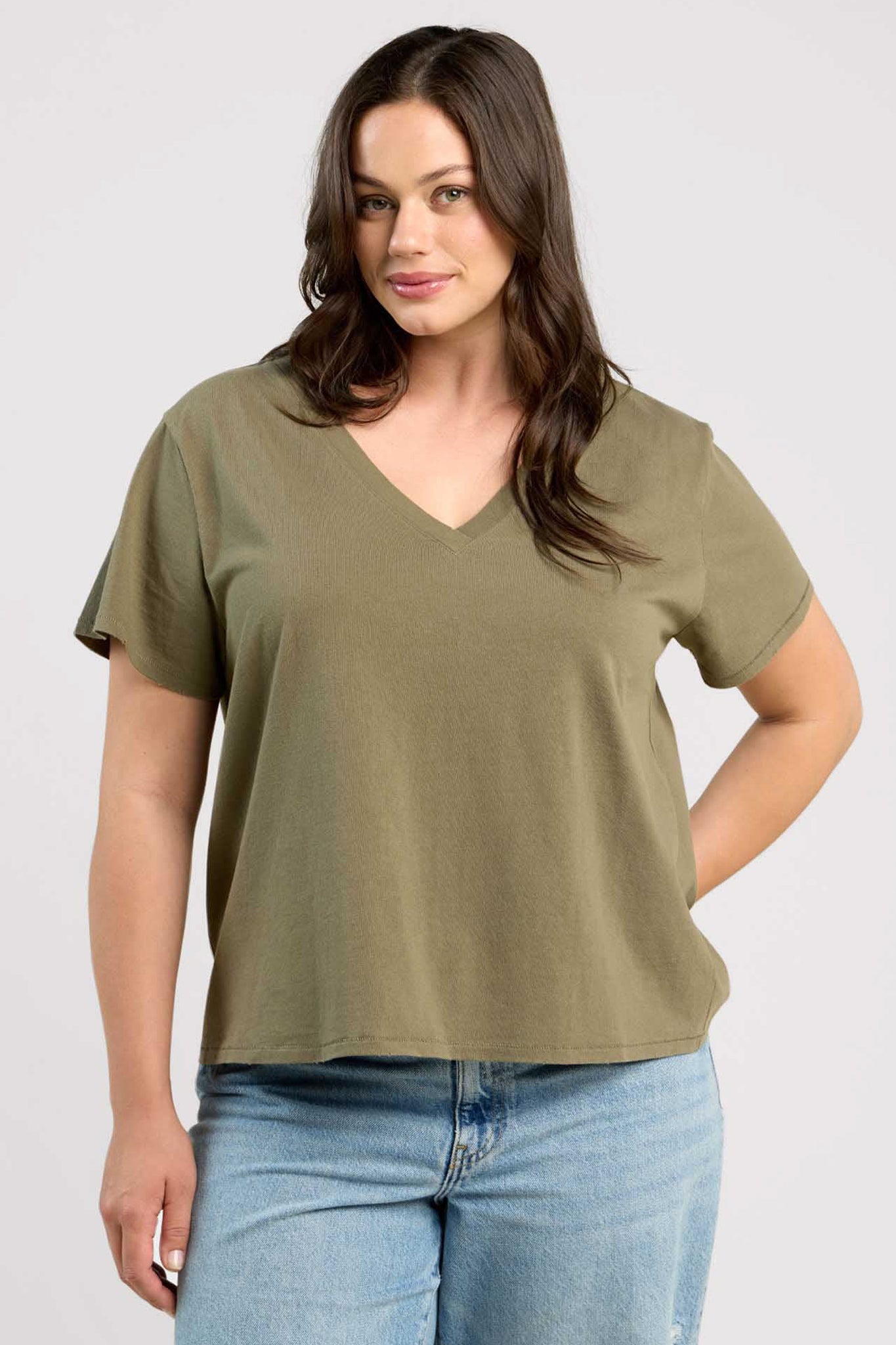 Vintage Cotton V-Neck Everyday T-Shirt