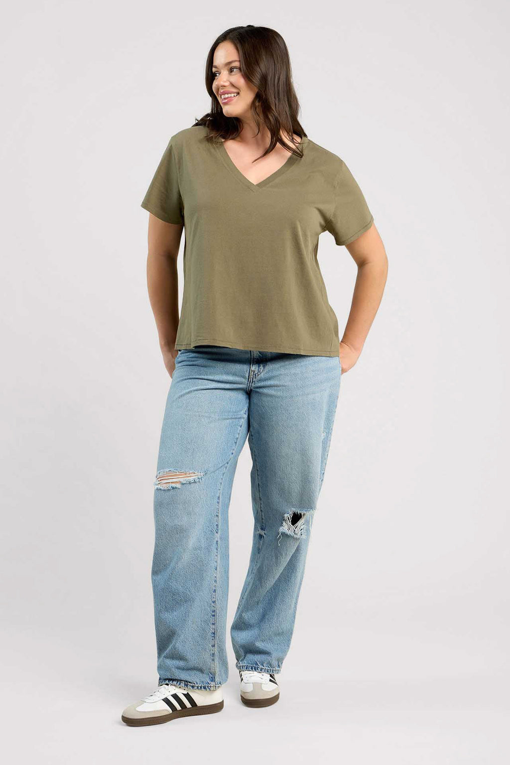 Vintage Cotton V-Neck Everyday T-Shirt