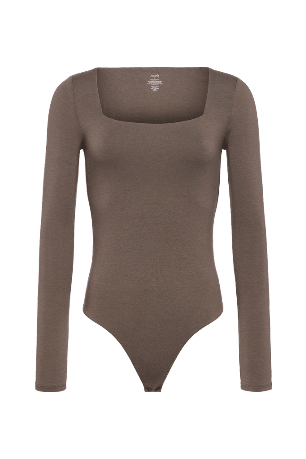 Cotton Stretch Long Sleeve Square Neck Bodysuit