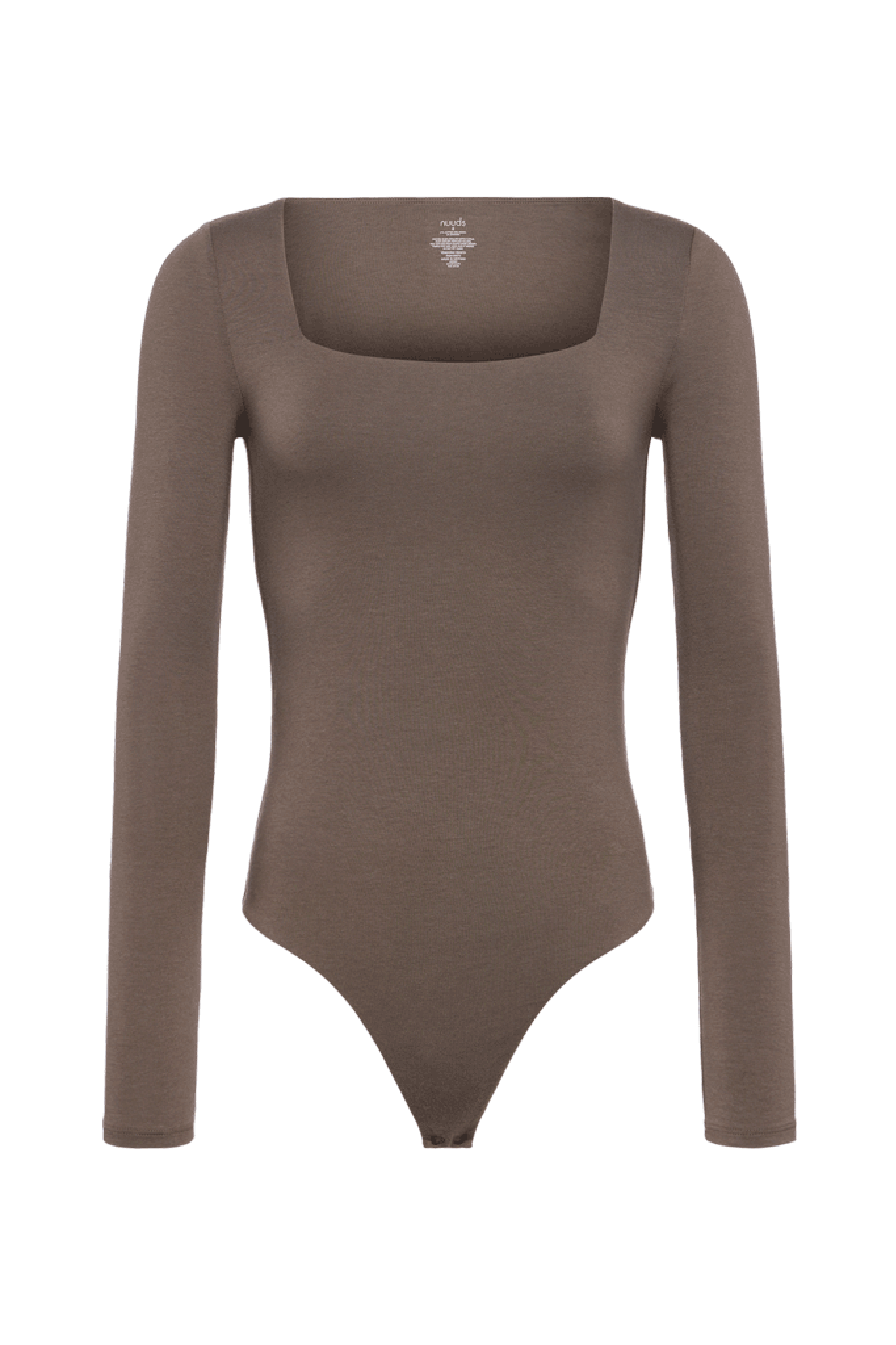 Cotton Stretch Long Sleeve Square Neck Bodysuit
