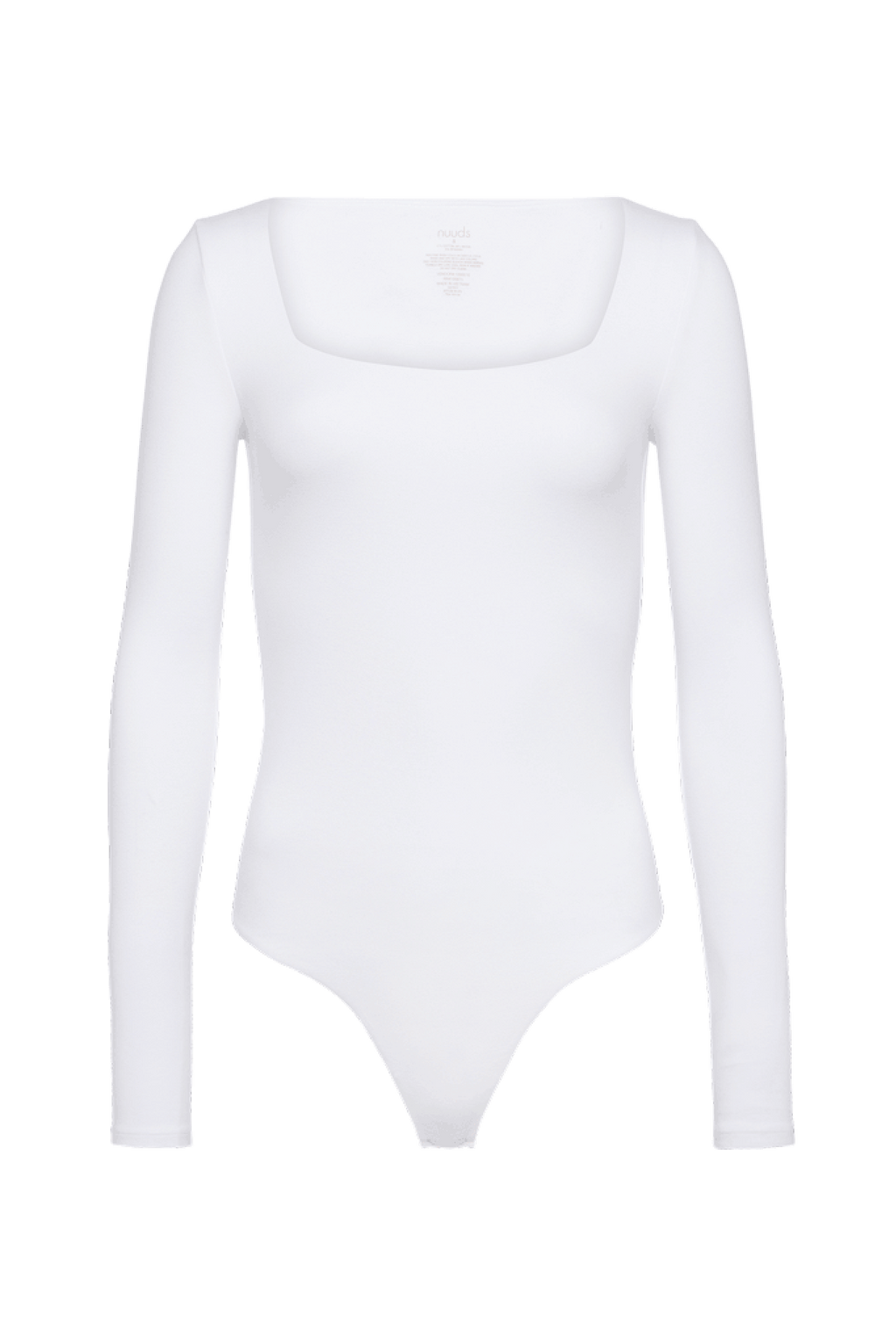 Cotton Stretch Long Sleeve Square Neck Bodysuit