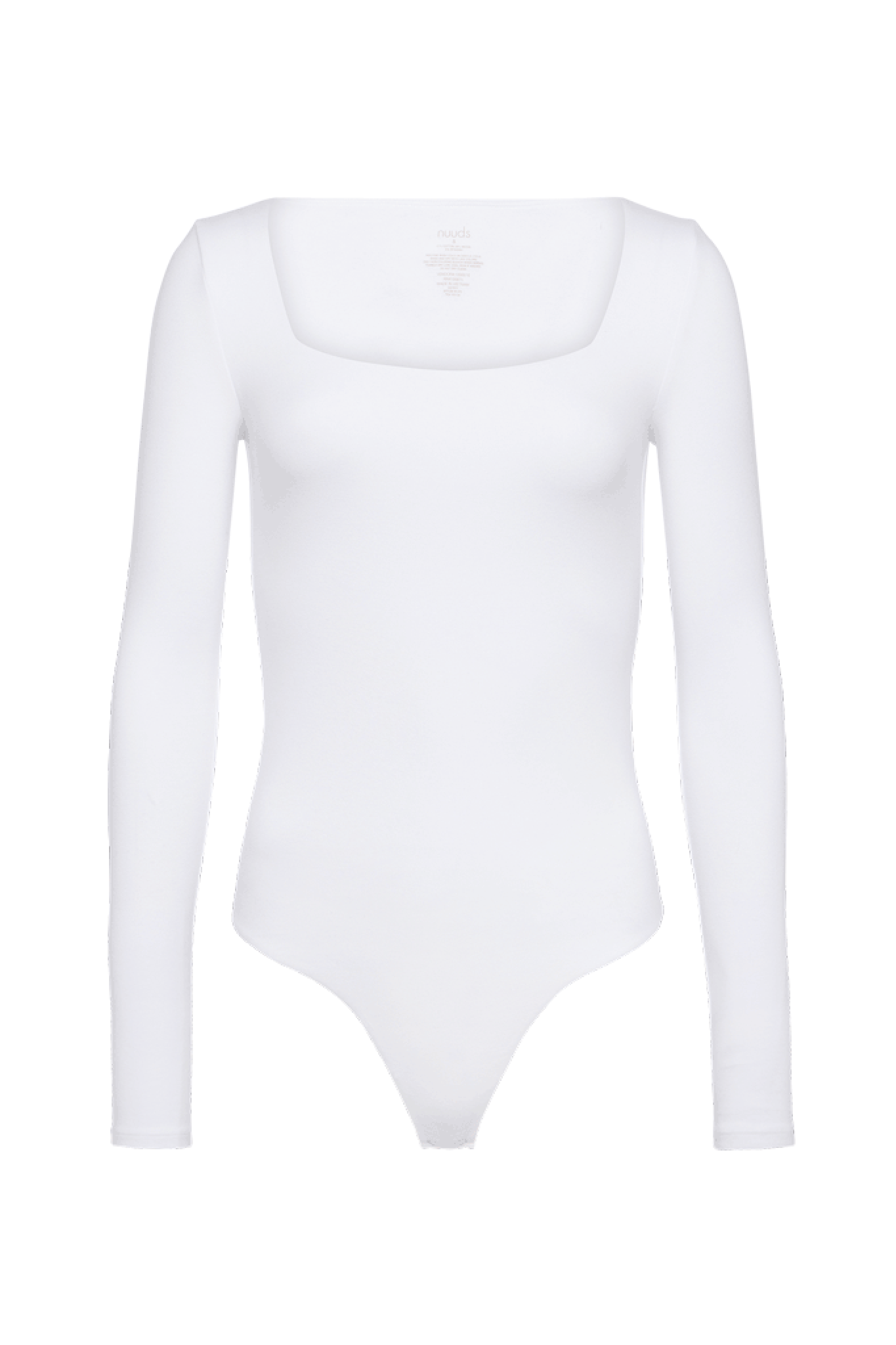 Cotton Stretch Long Sleeve Square Neck Bodysuit
